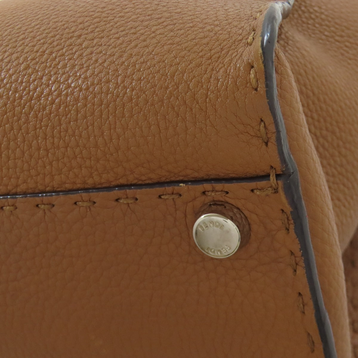 FENDI Handbag leather Brown Peekaboo Celeria 2WAY