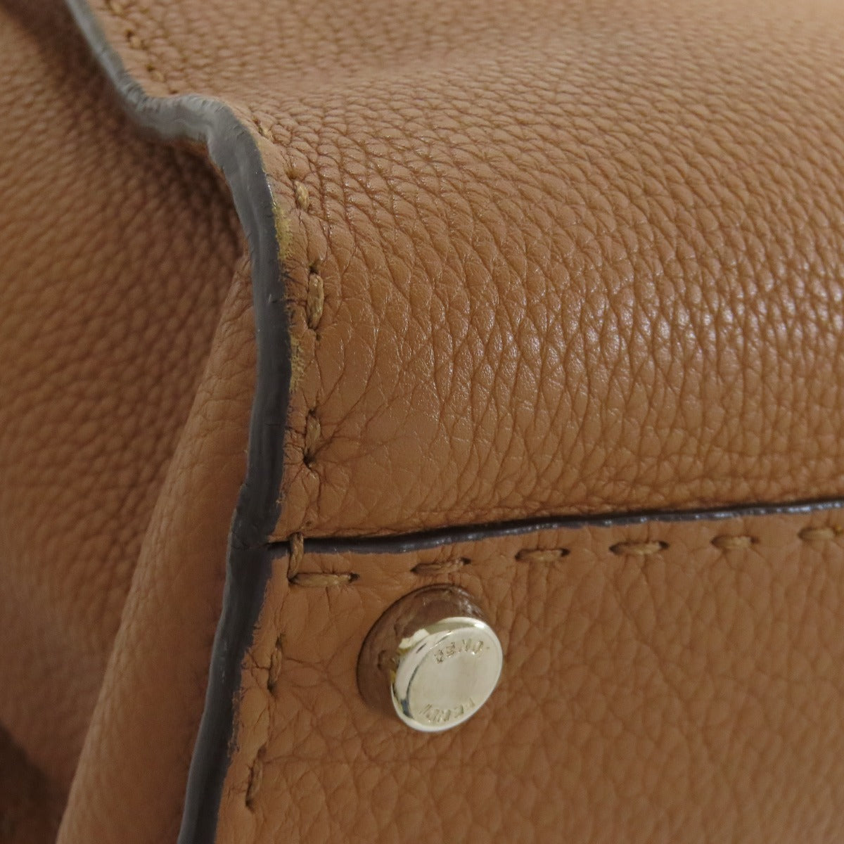 FENDI Handbag leather Brown Peekaboo Celeria 2WAY