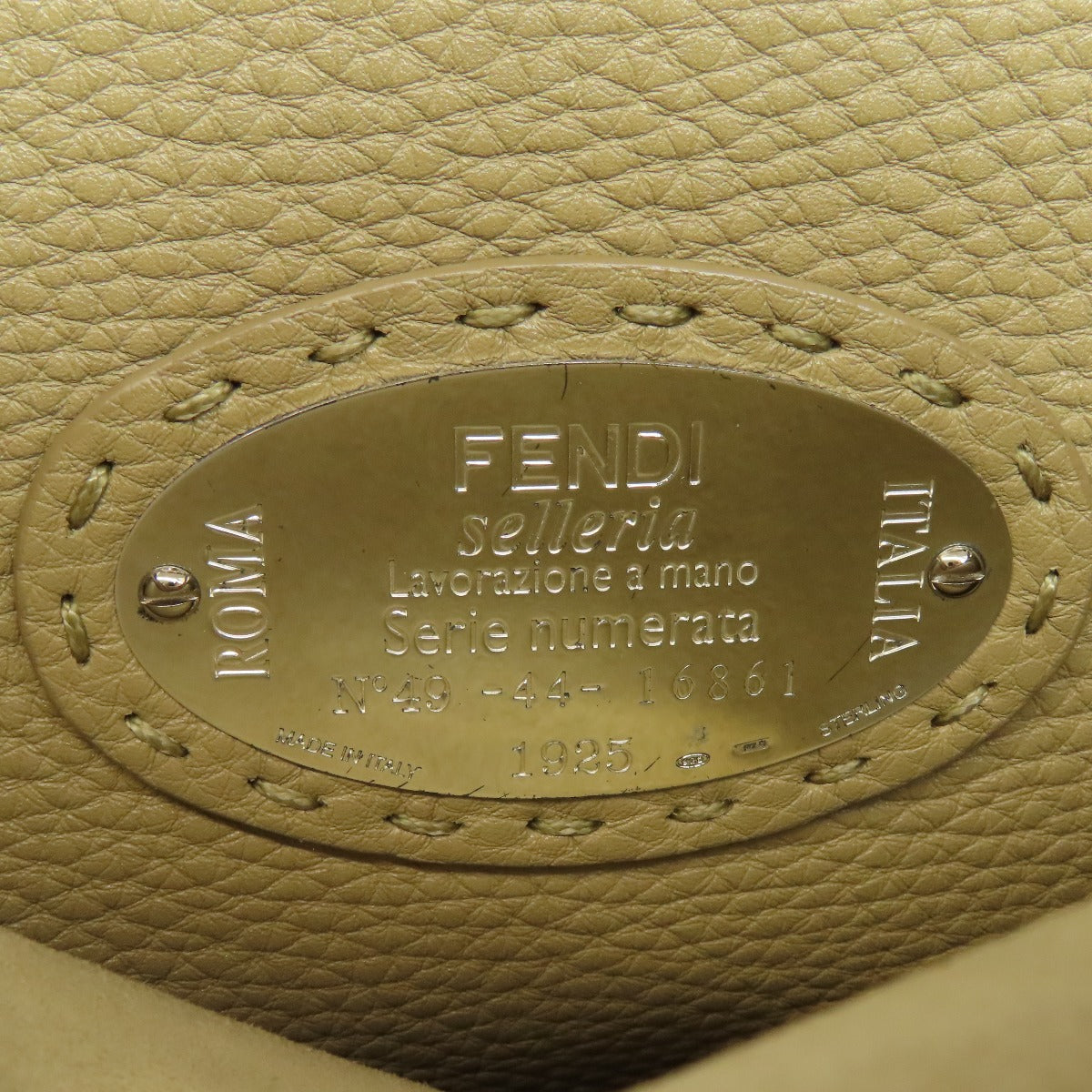 FENDI Handbag leather Brown Peekaboo Celeria 2WAY