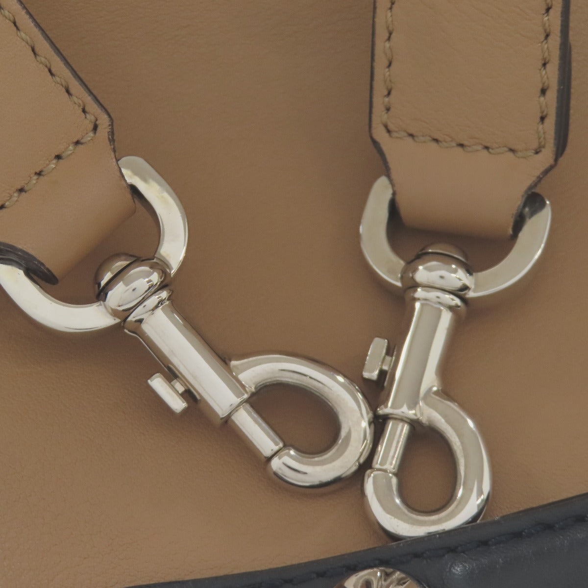 FENDI Handbag leather Brown By the way 2WAY