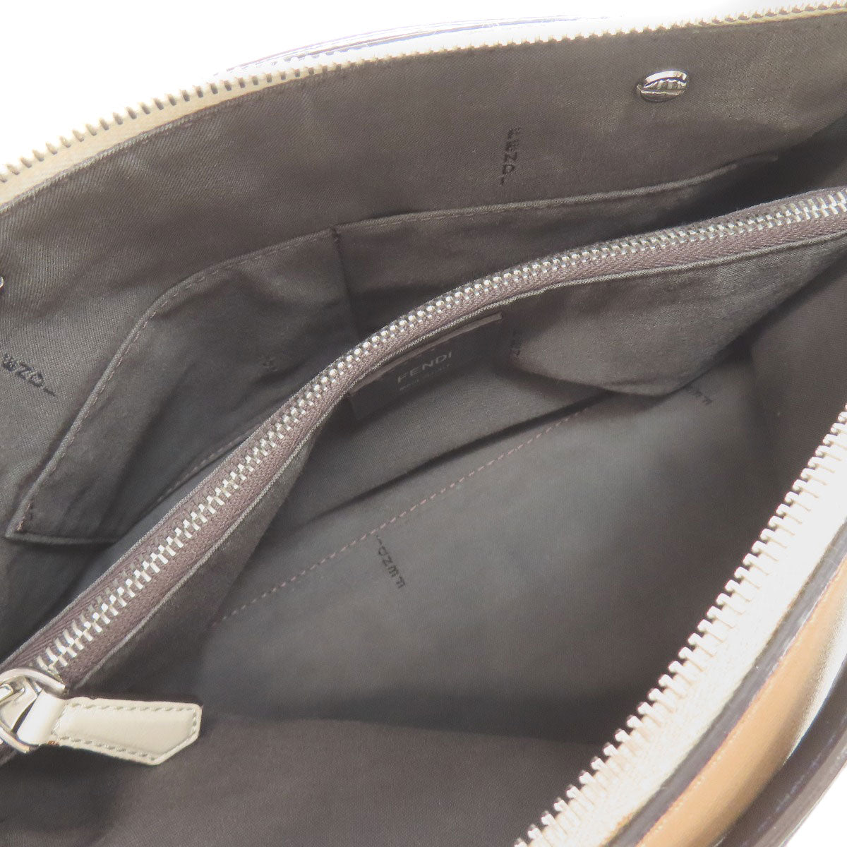 FENDI Handbag leather Brown By the way 2WAY