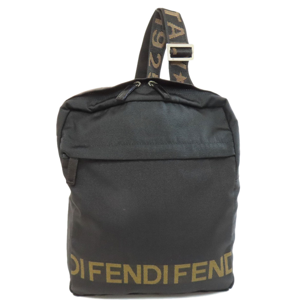 FENDI Sling bag canvas black logo