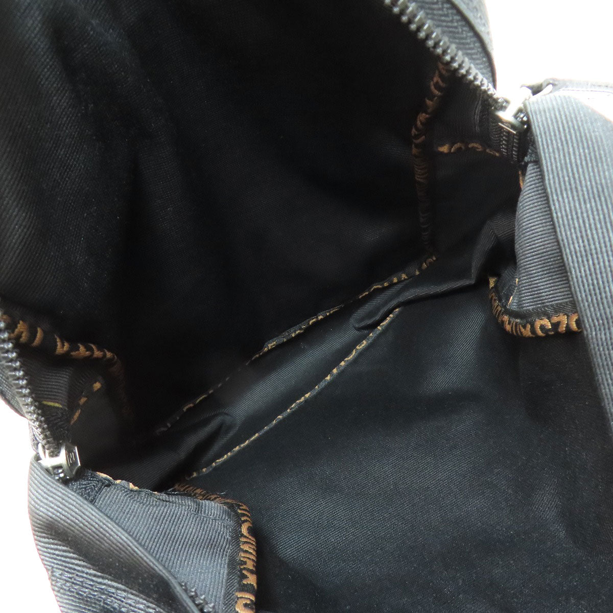 FENDI Sling bag canvas black logo