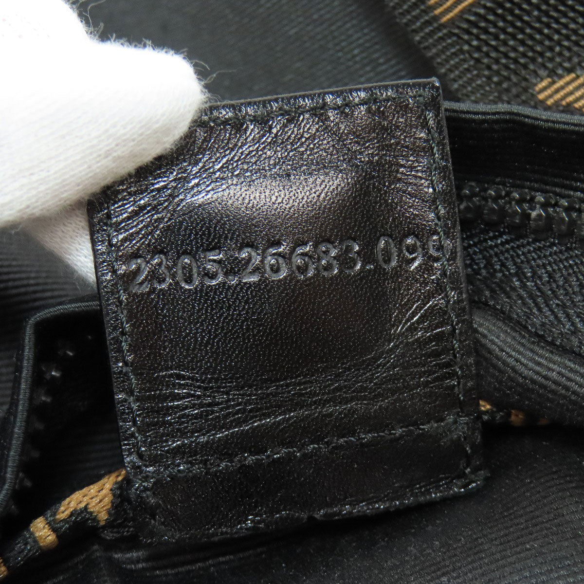 FENDI Sling bag canvas black logo