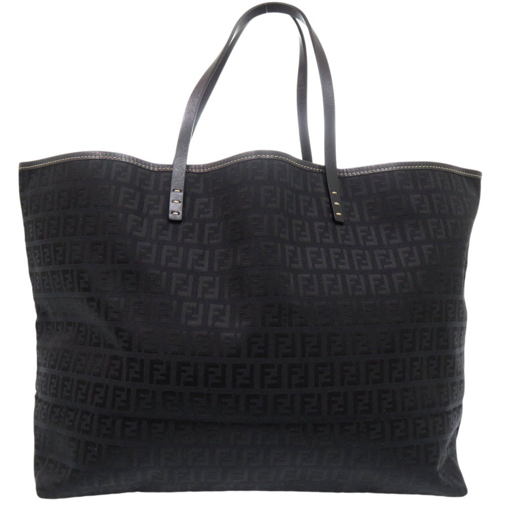 FENDI Tote Bag canvas black Zucchino Women Used