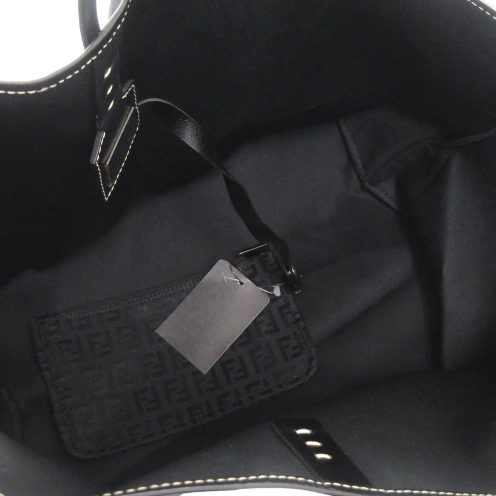 FENDI Tote Bag canvas black Zucchino Women Used