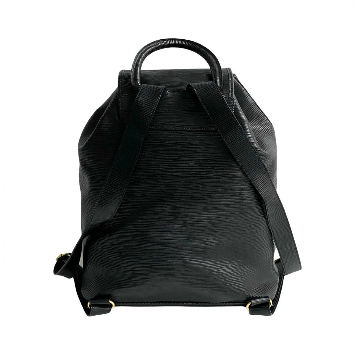FENDI Backpack Epi Leather black FF logo Metal Women Used