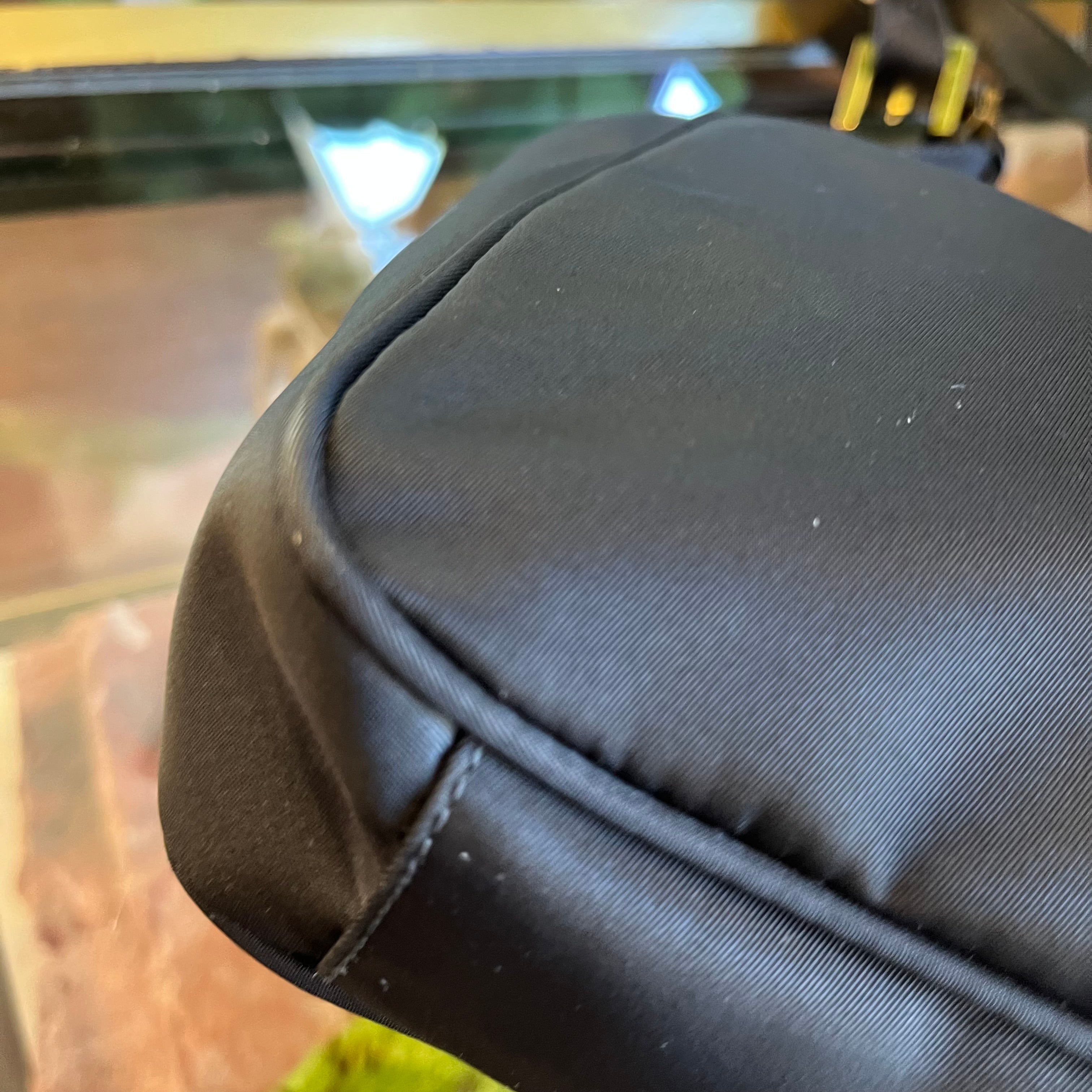 FENDI Logo Black Nylon Shoulder Bag
