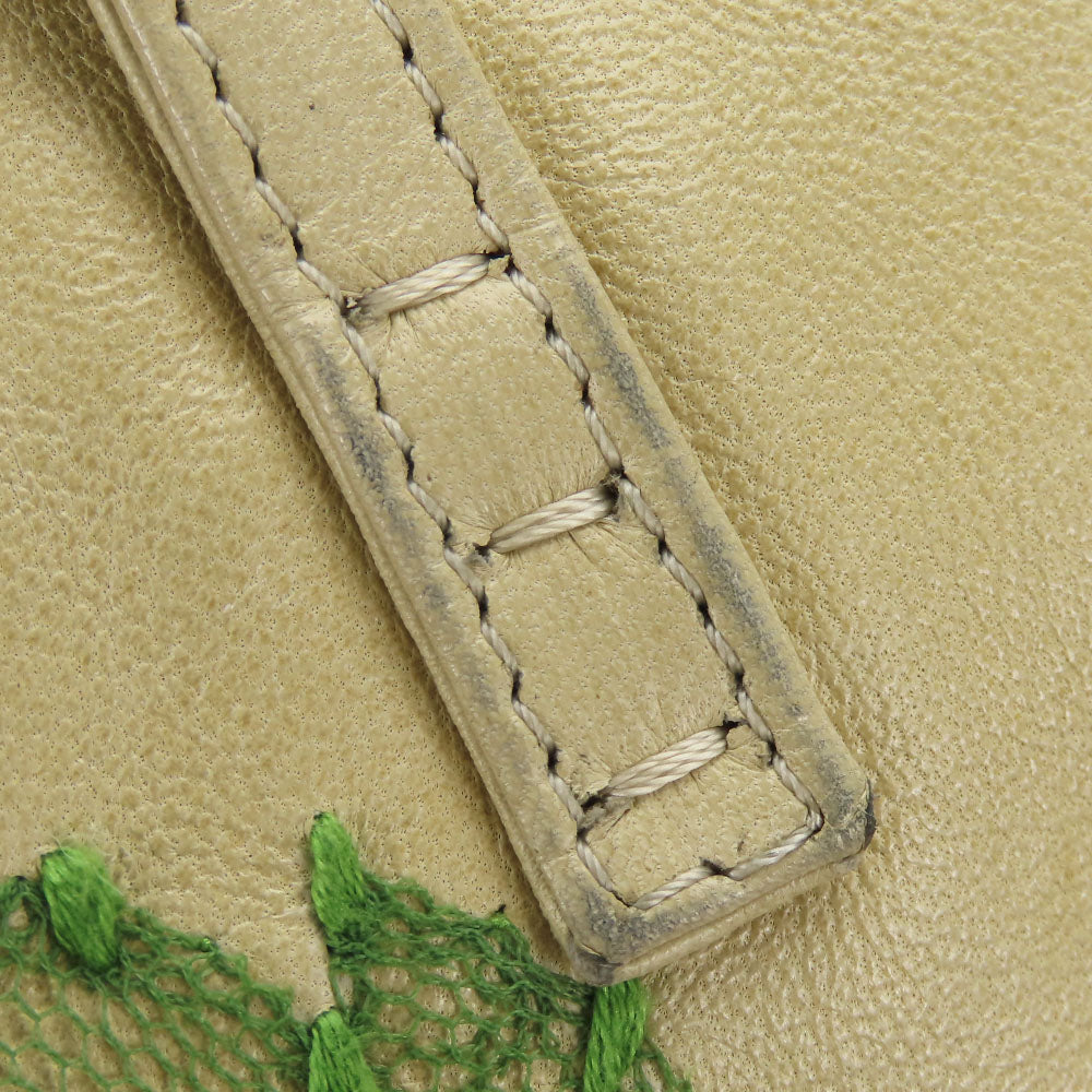 FENDI Tote Bag leather beige Roll bag Women Used