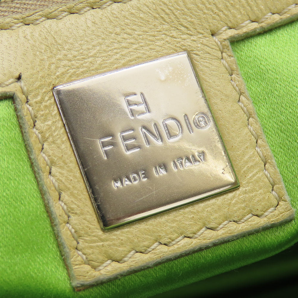 FENDI Tote Bag leather beige Roll bag Women Used
