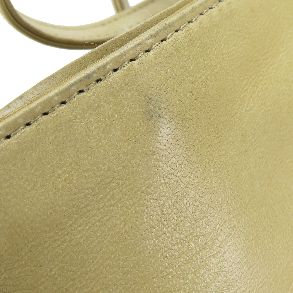 FENDI Tote Bag leather beige Roll bag Women Used