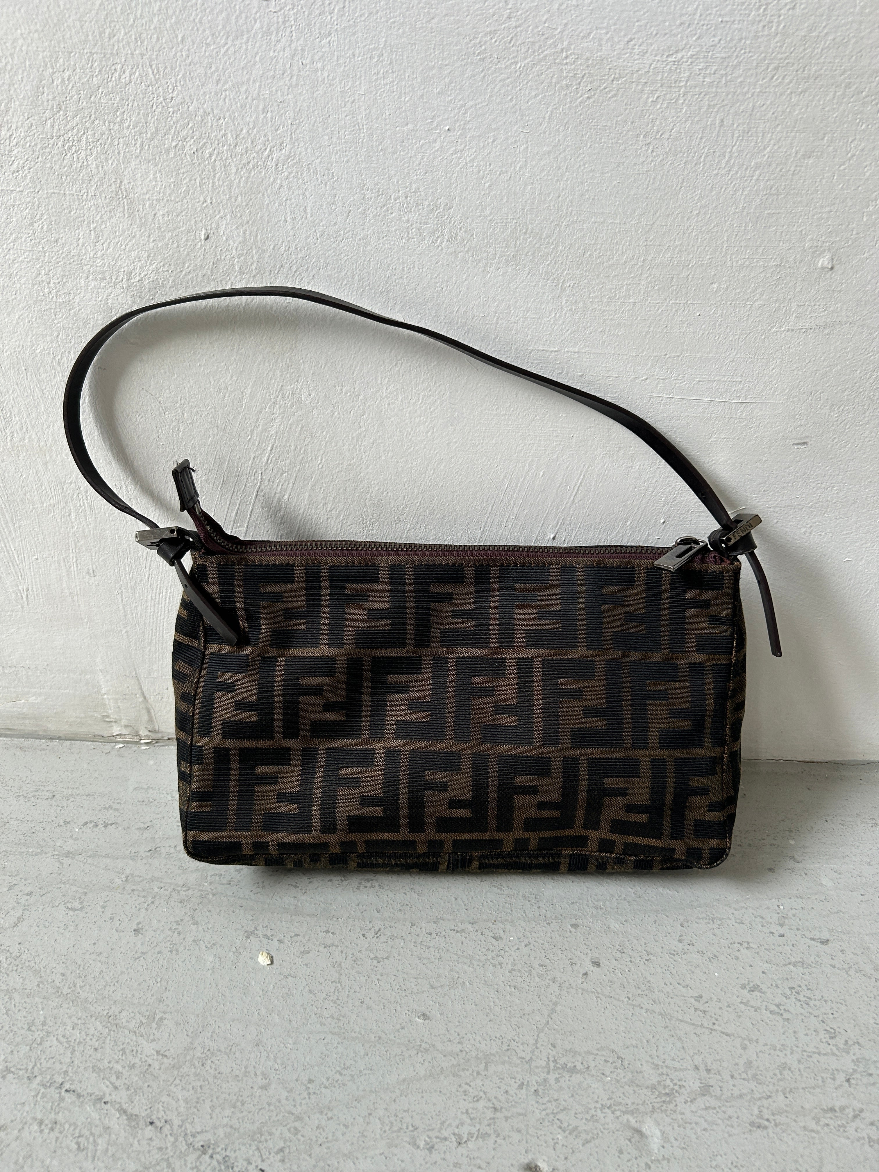 Vintage Fendi Zucca Shoulder Bag