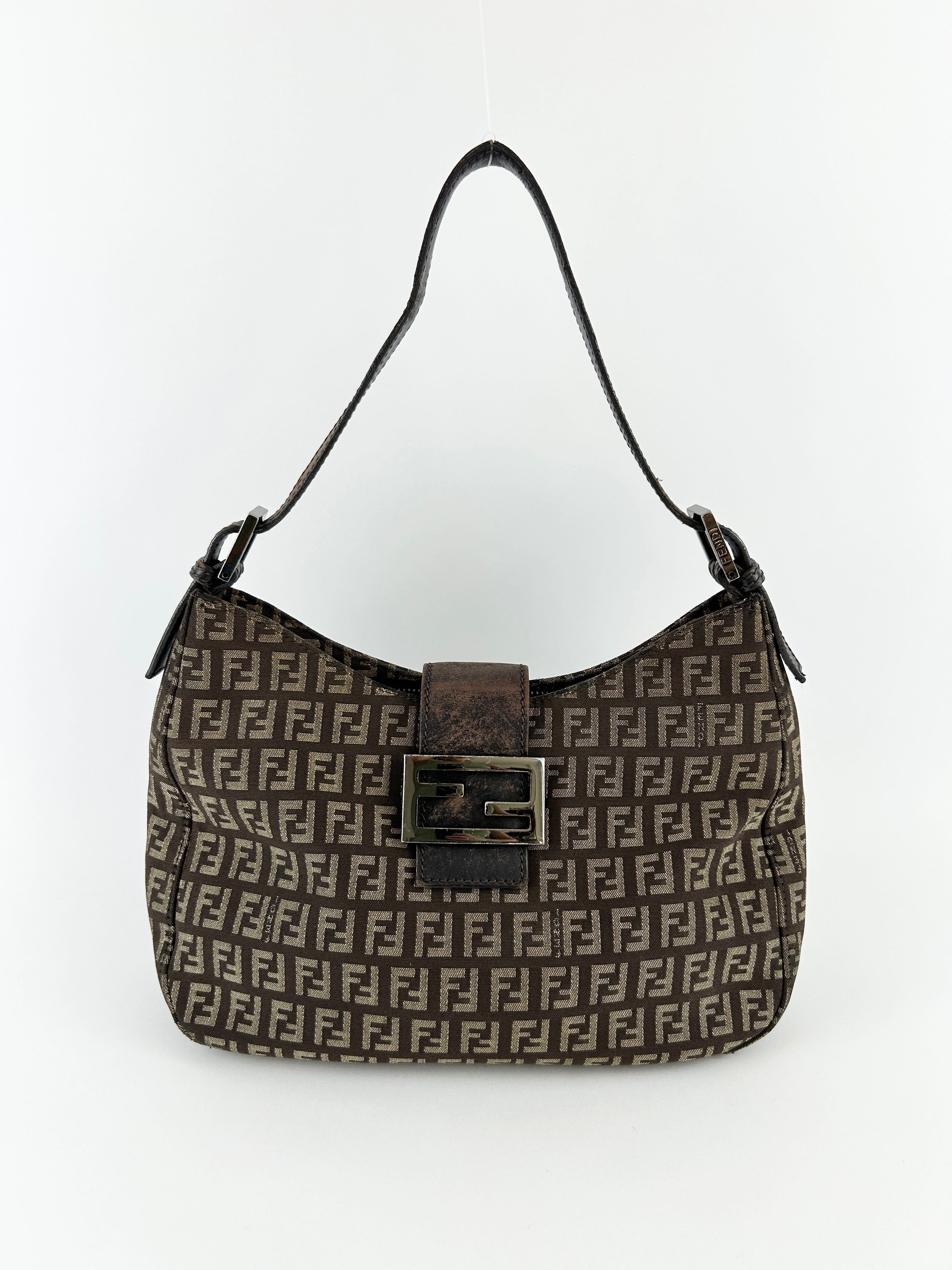Vintage Fendi Zucca Shoulder Bag