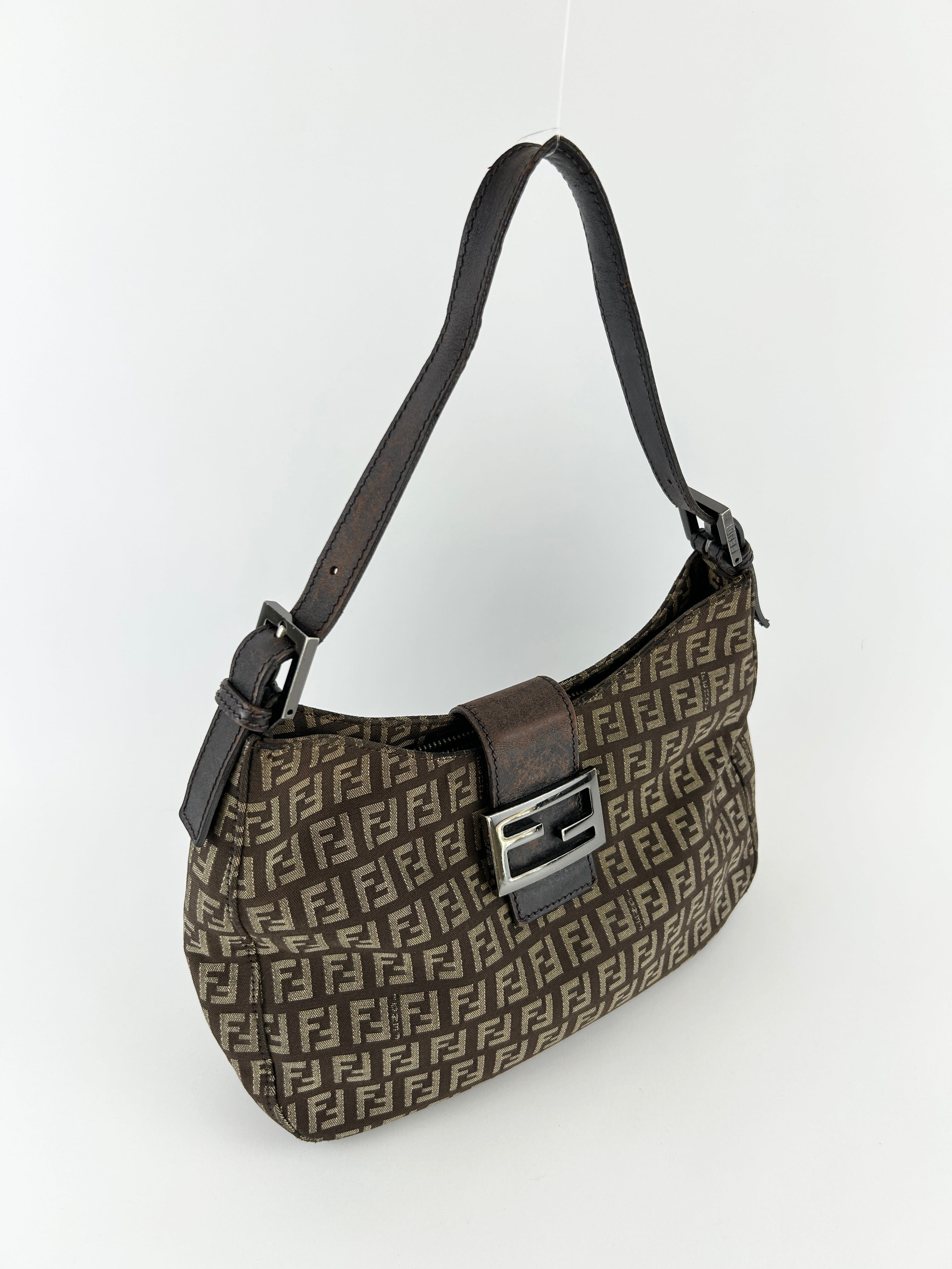 Vintage Fendi Zucca Shoulder Bag