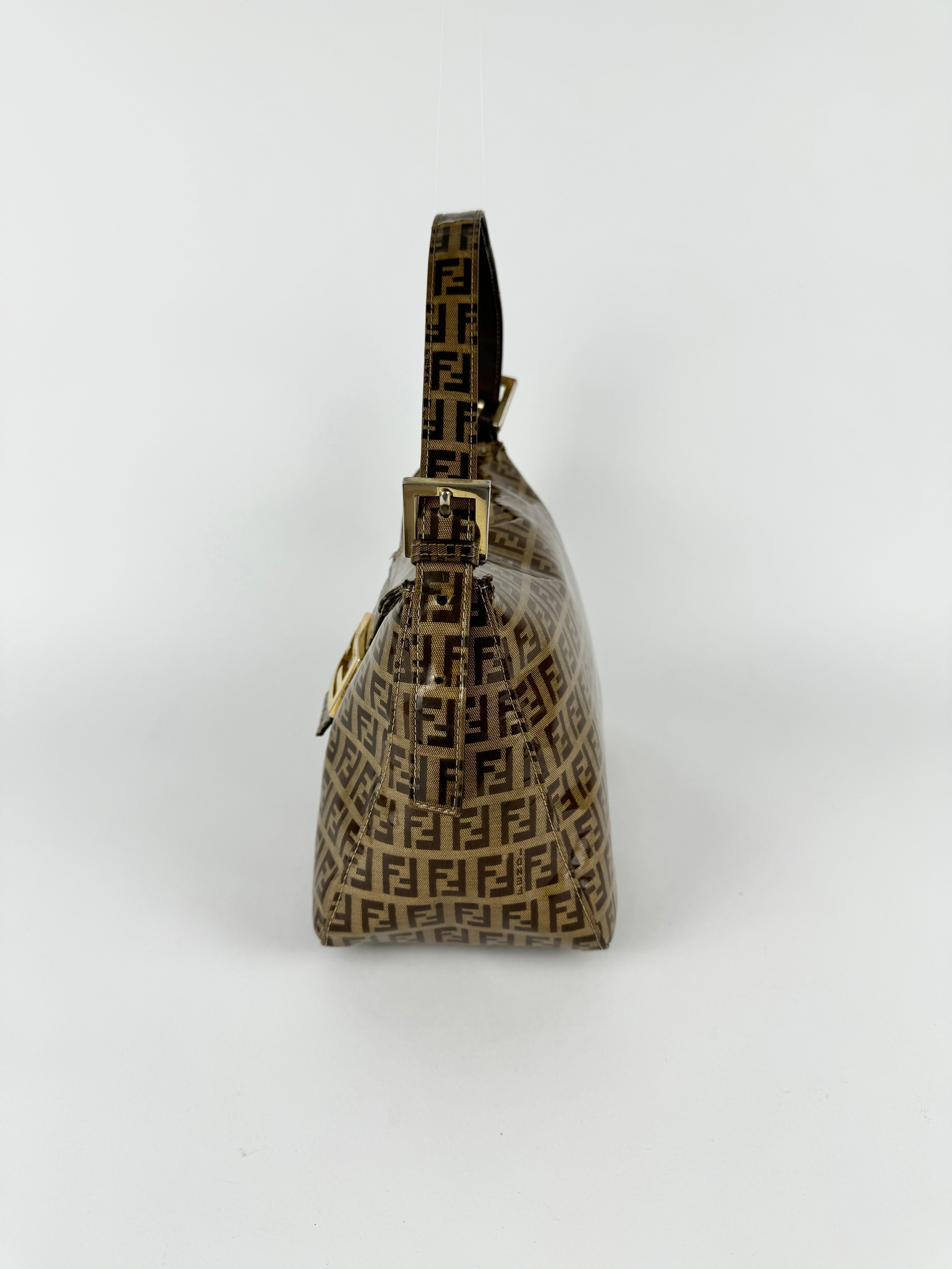 Vintage Fendi Zucca Mamma Baguette Shoulder Bag