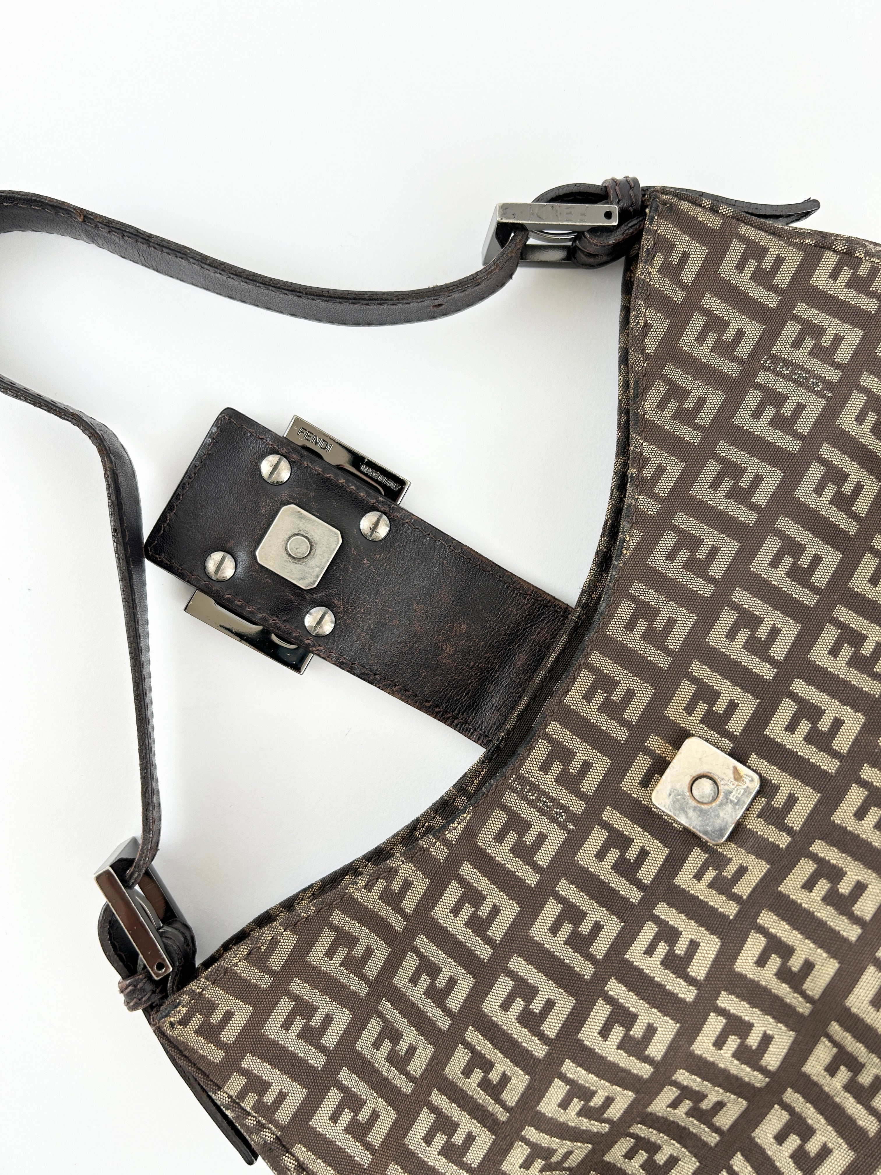 Vintage Fendi Zucca Shoulder Bag