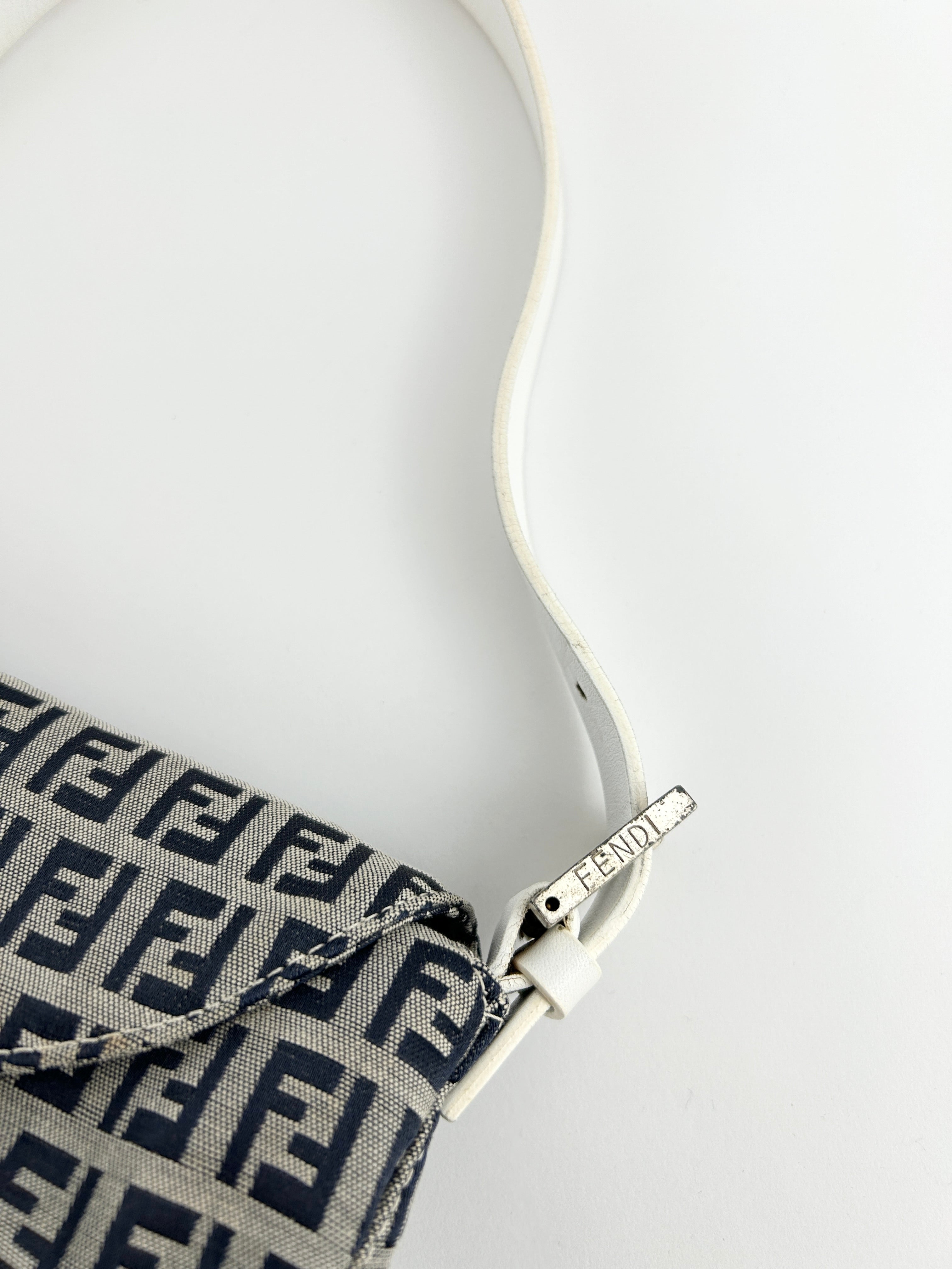 Vintage Fendi Zucca Mamma Baguette Shoulder Bag