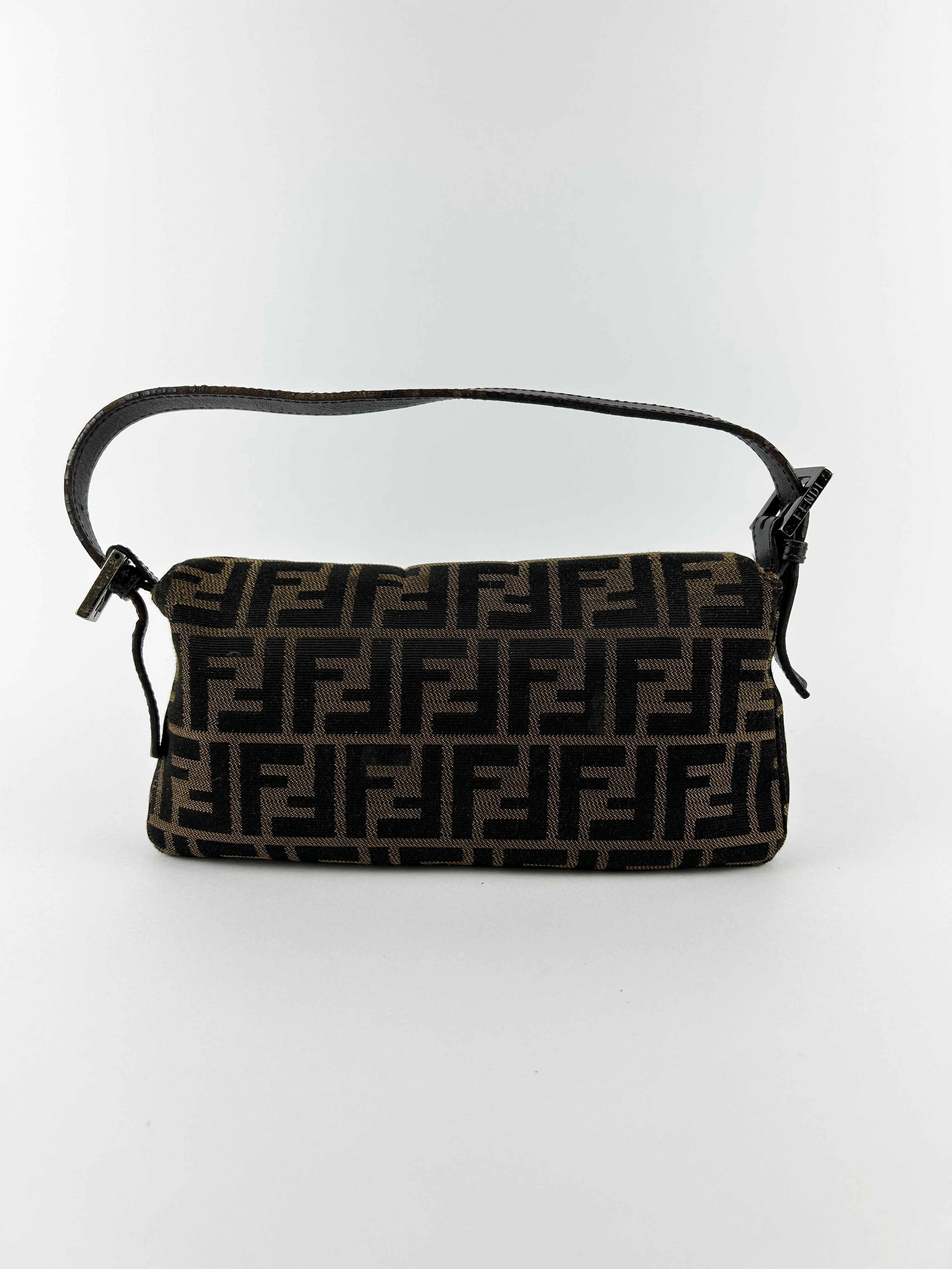 Vintage Fendi Zucca Baguette Shoulder Bag
