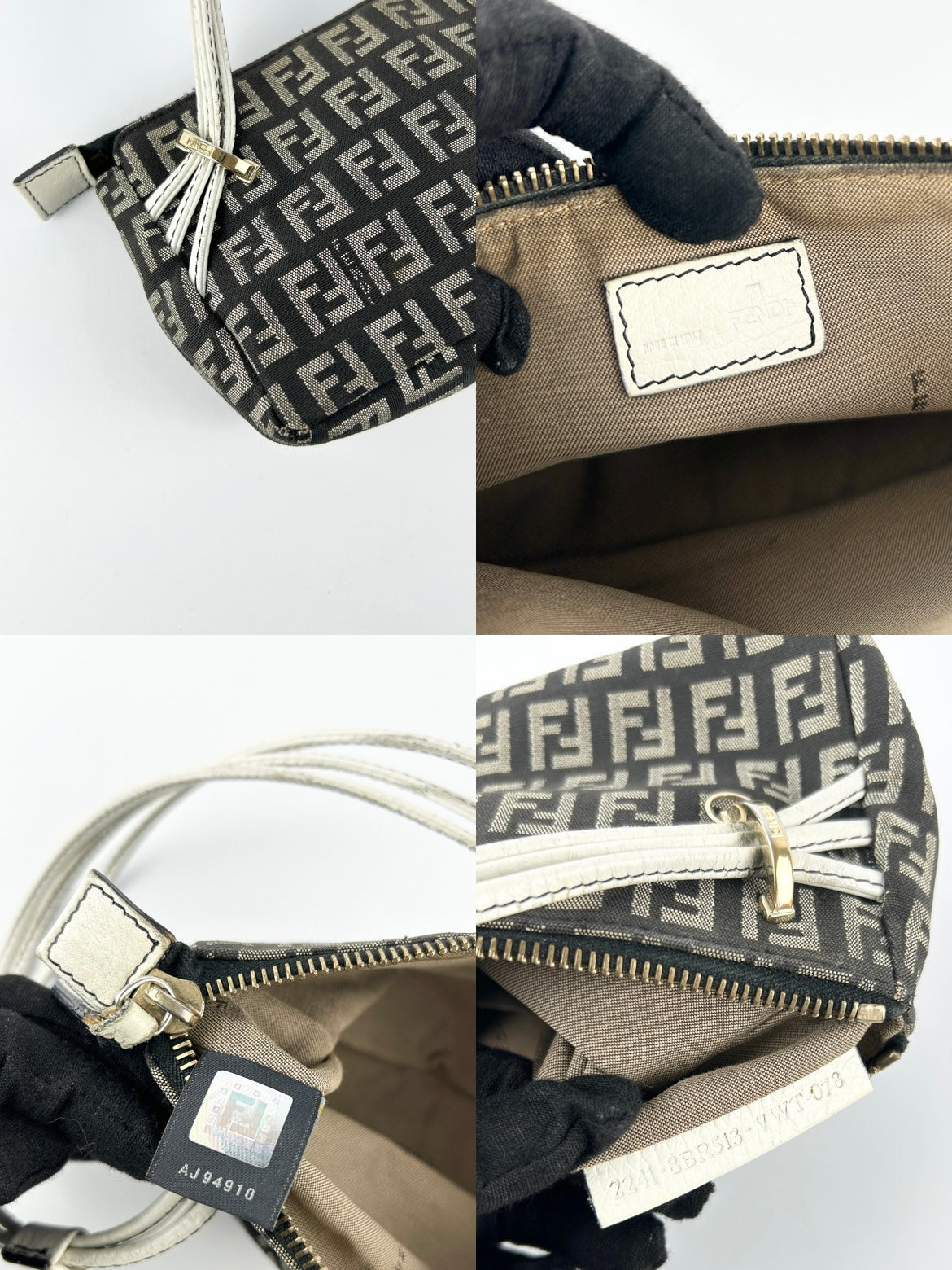 Vintage Fendi Zucca Shoulder Bag
