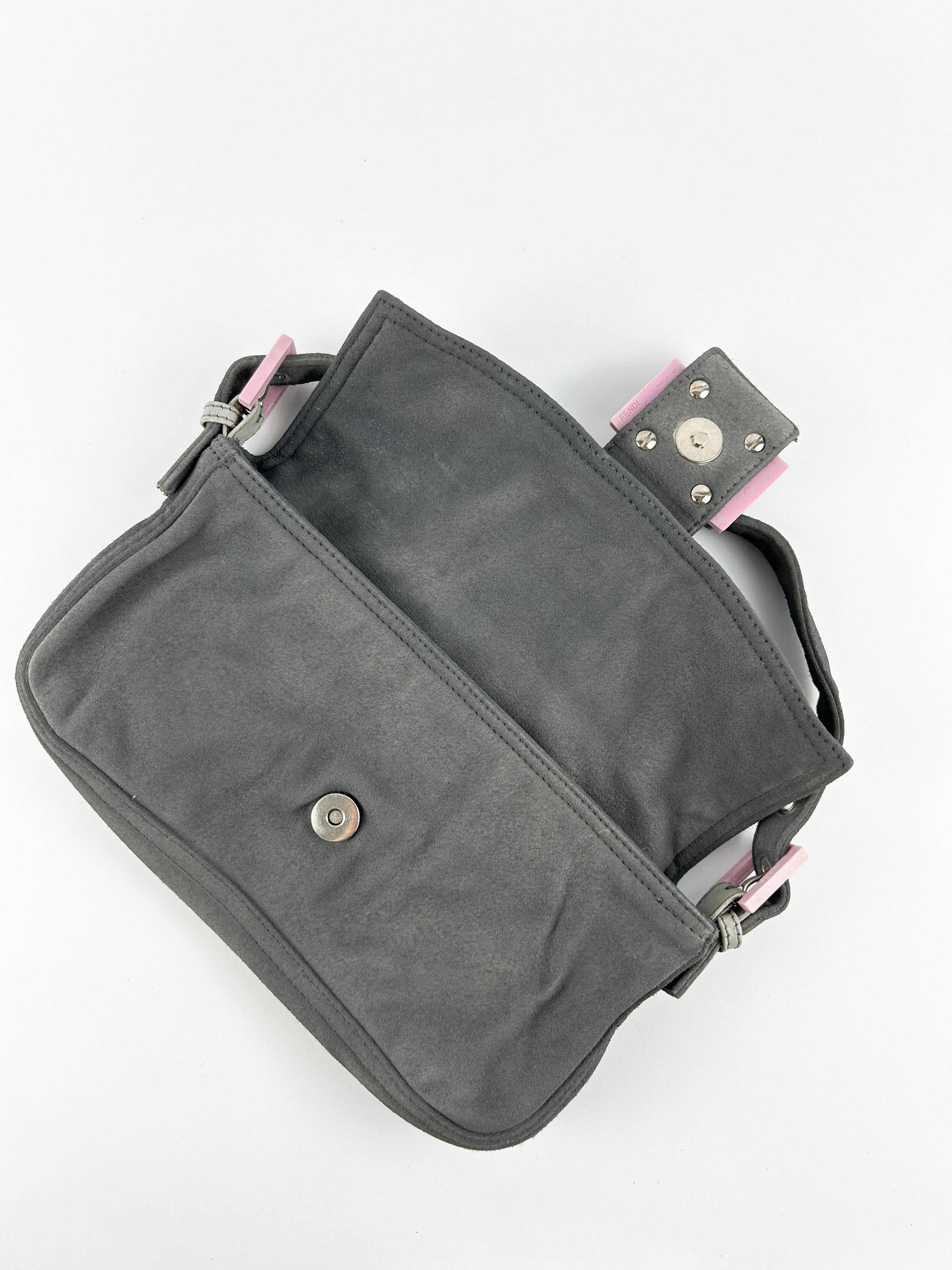 Vintage Fendi FF Jersey Cloth Baguette Shoulder Bag