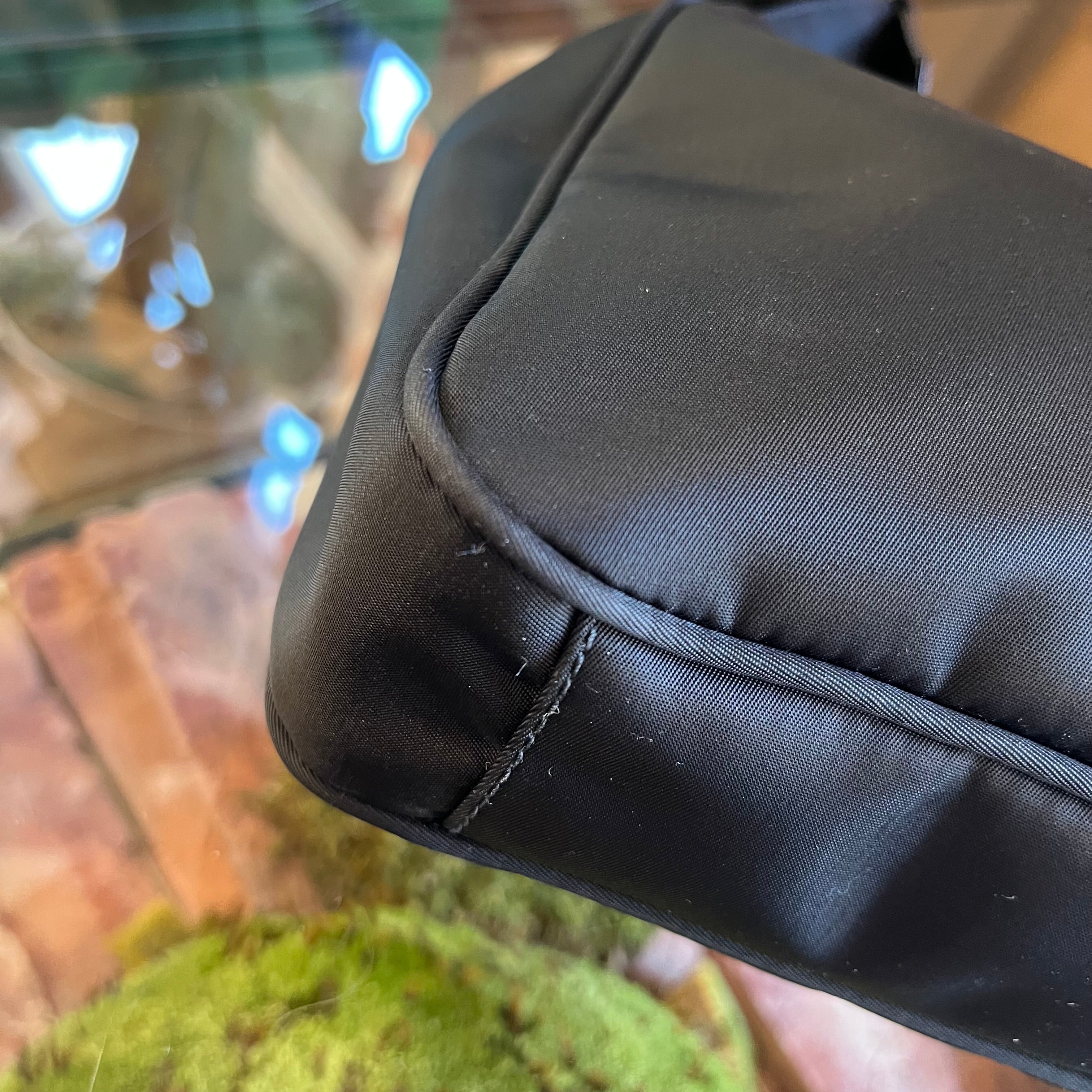 FENDI Logo Black Nylon Shoulder Bag