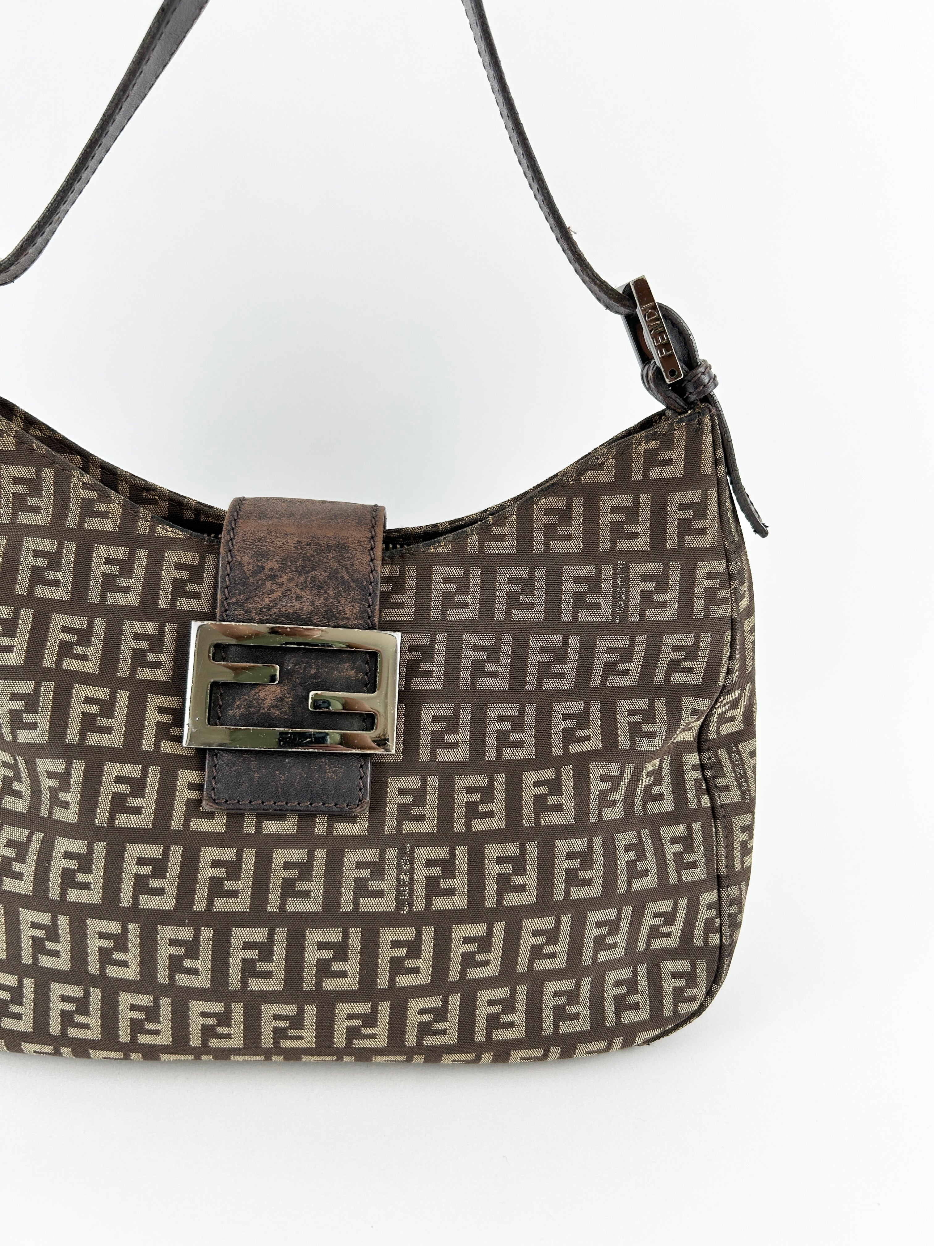 Vintage Fendi Zucca Shoulder Bag