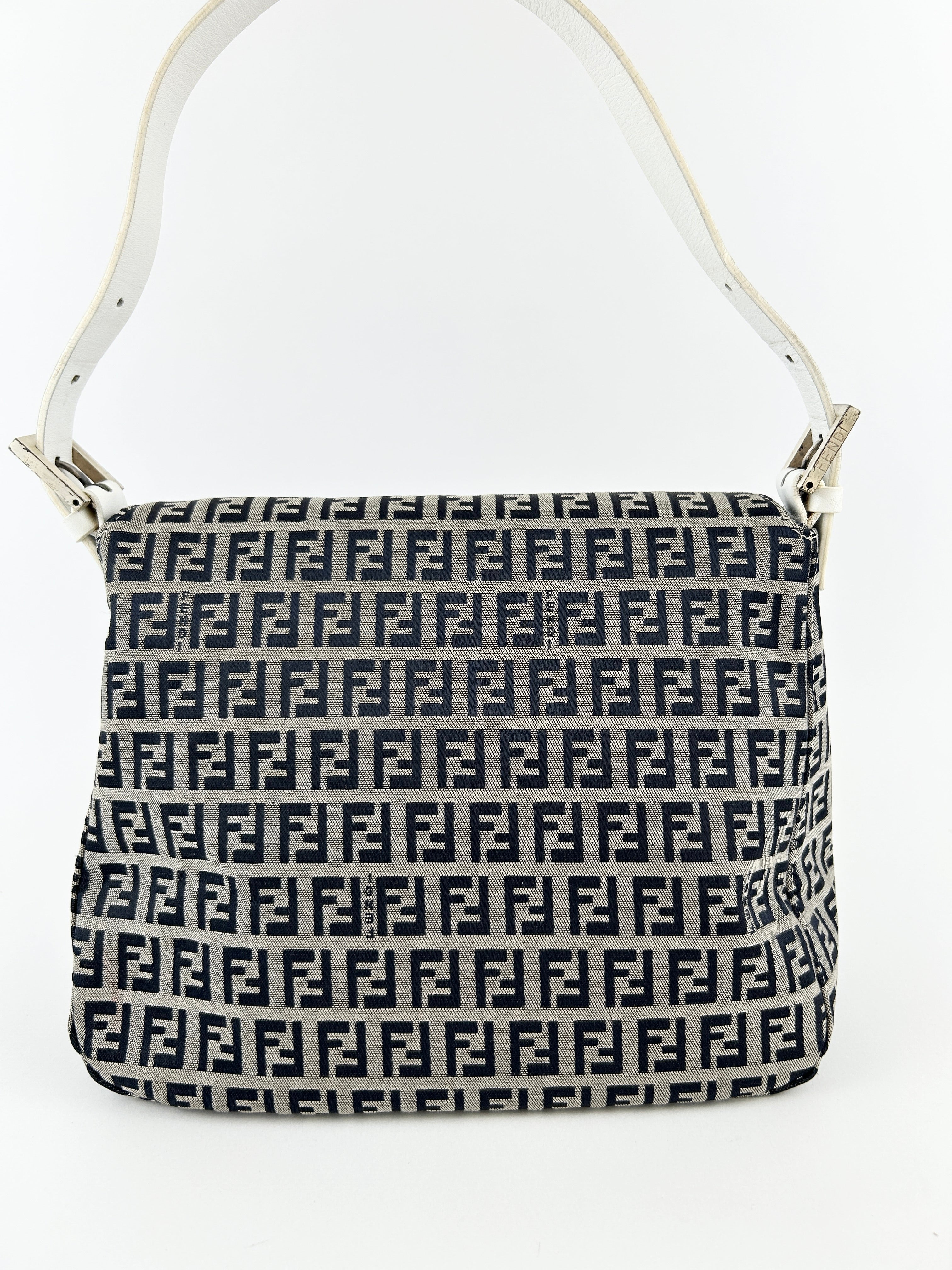 Vintage Fendi Zucca Mamma Baguette Shoulder Bag