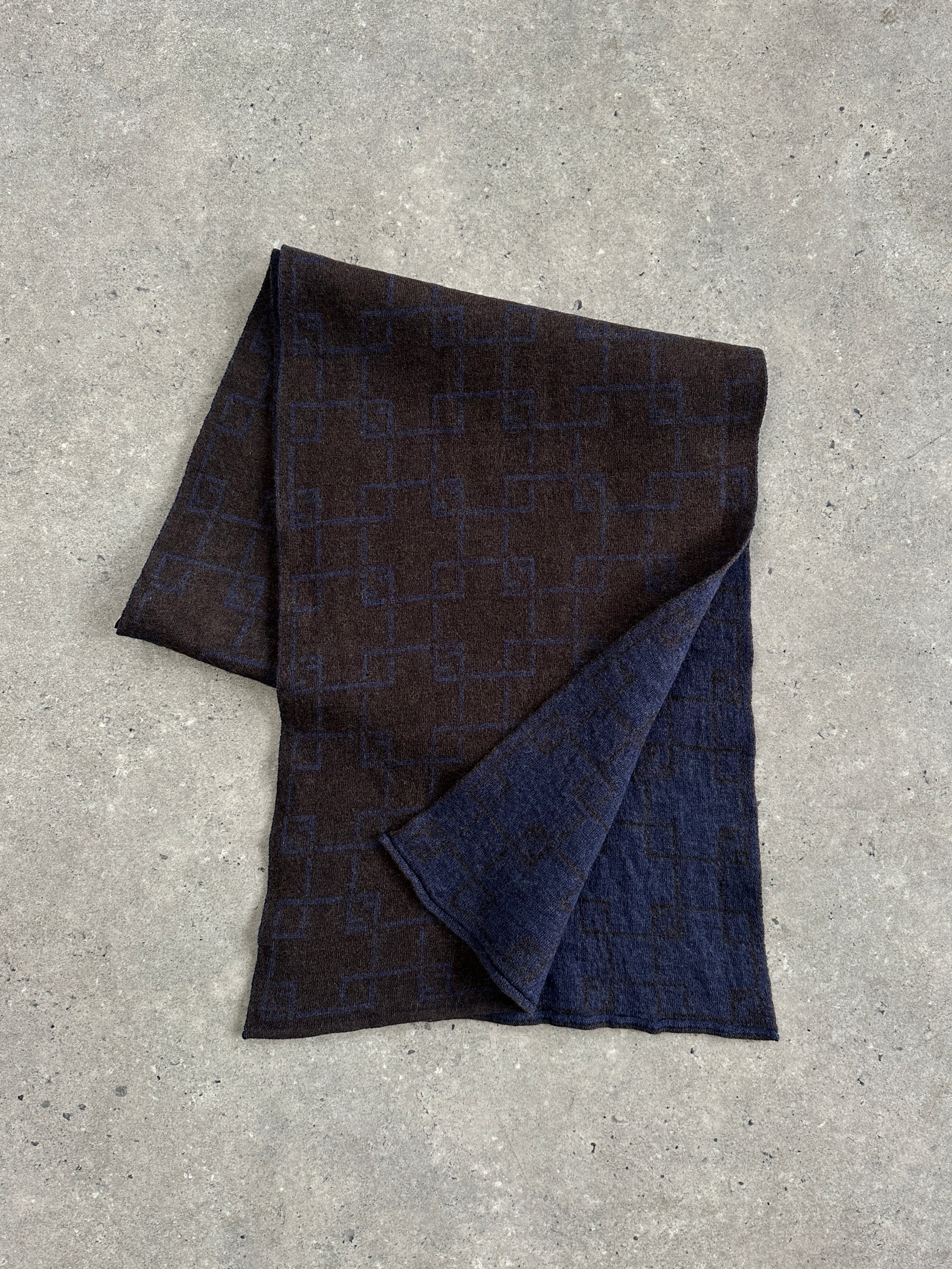Fendi Wool Check Scarf