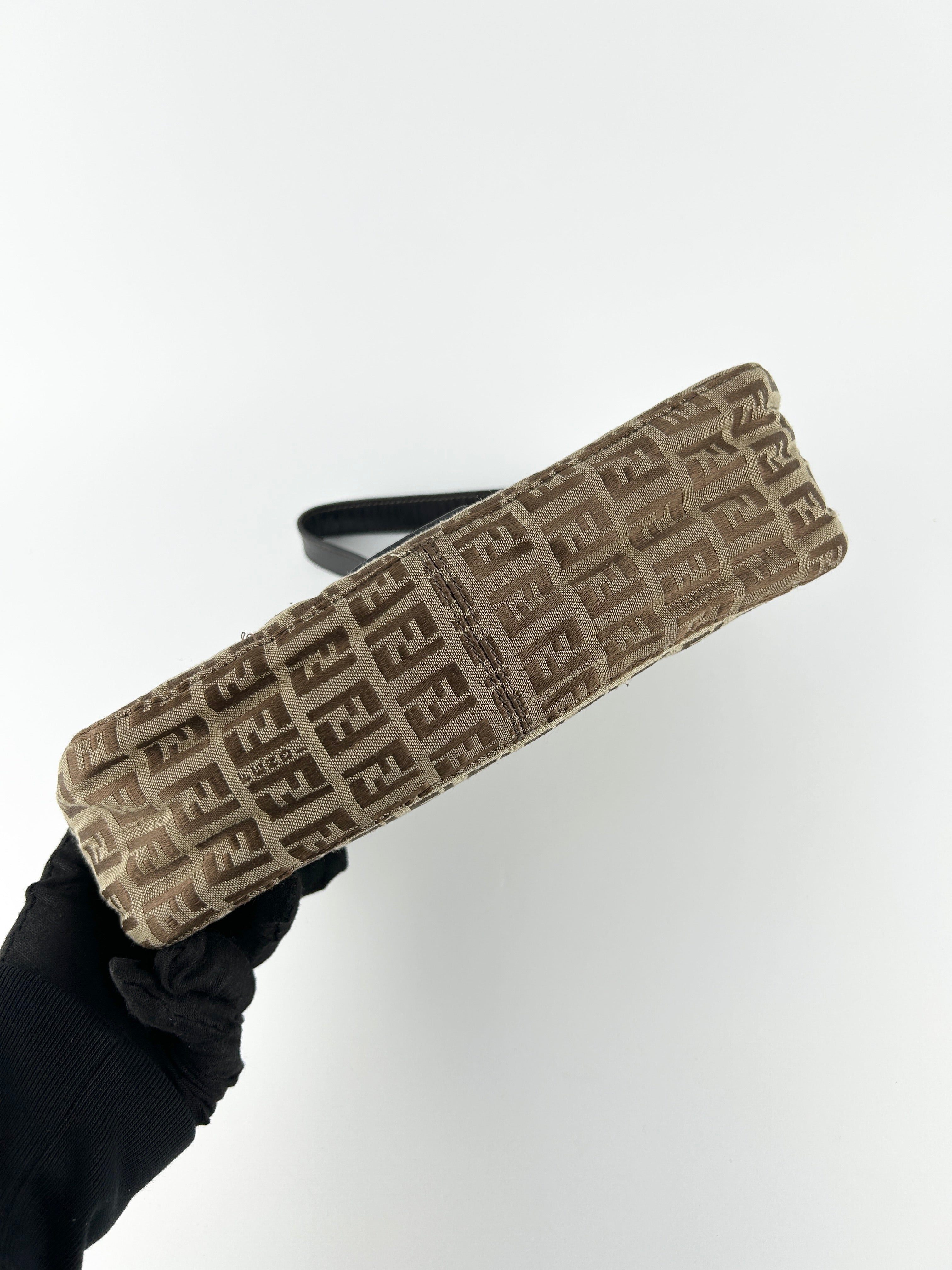 Vintage Fendi Zucca Baguette Shoulder Bag
