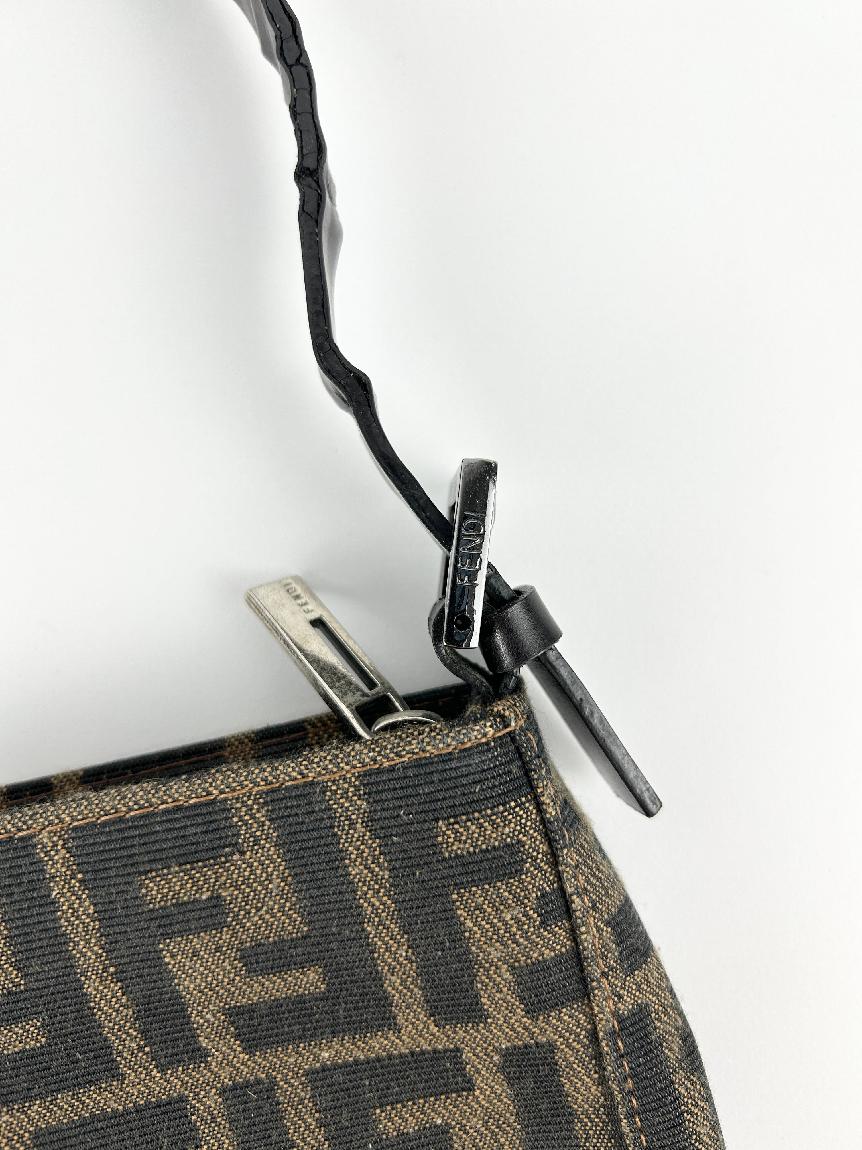 Vintage Fendi Zucca Shoulder Bag