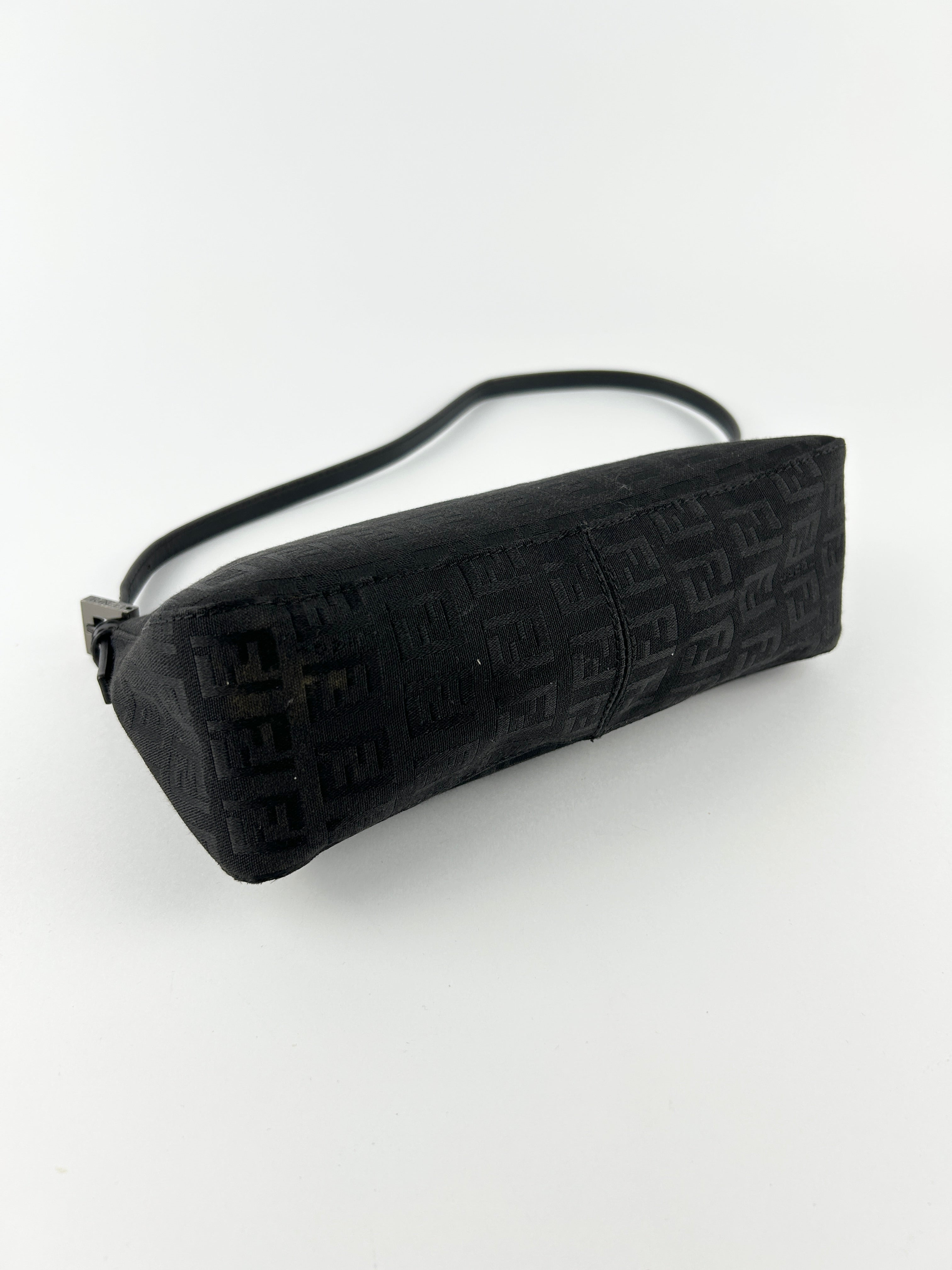 Vintage Fendi Zucca Black Shoulder Bag