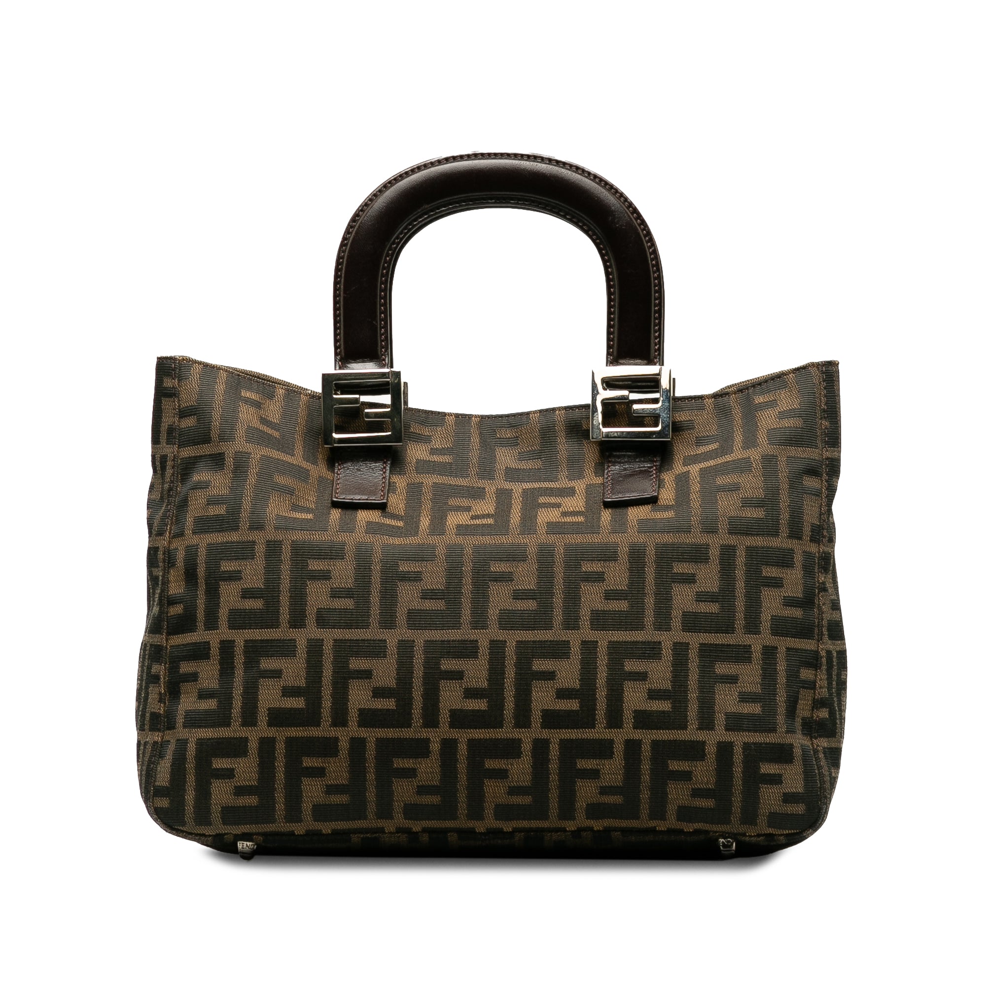 Brown Fendi Small Zucca Canvas Twins Tote