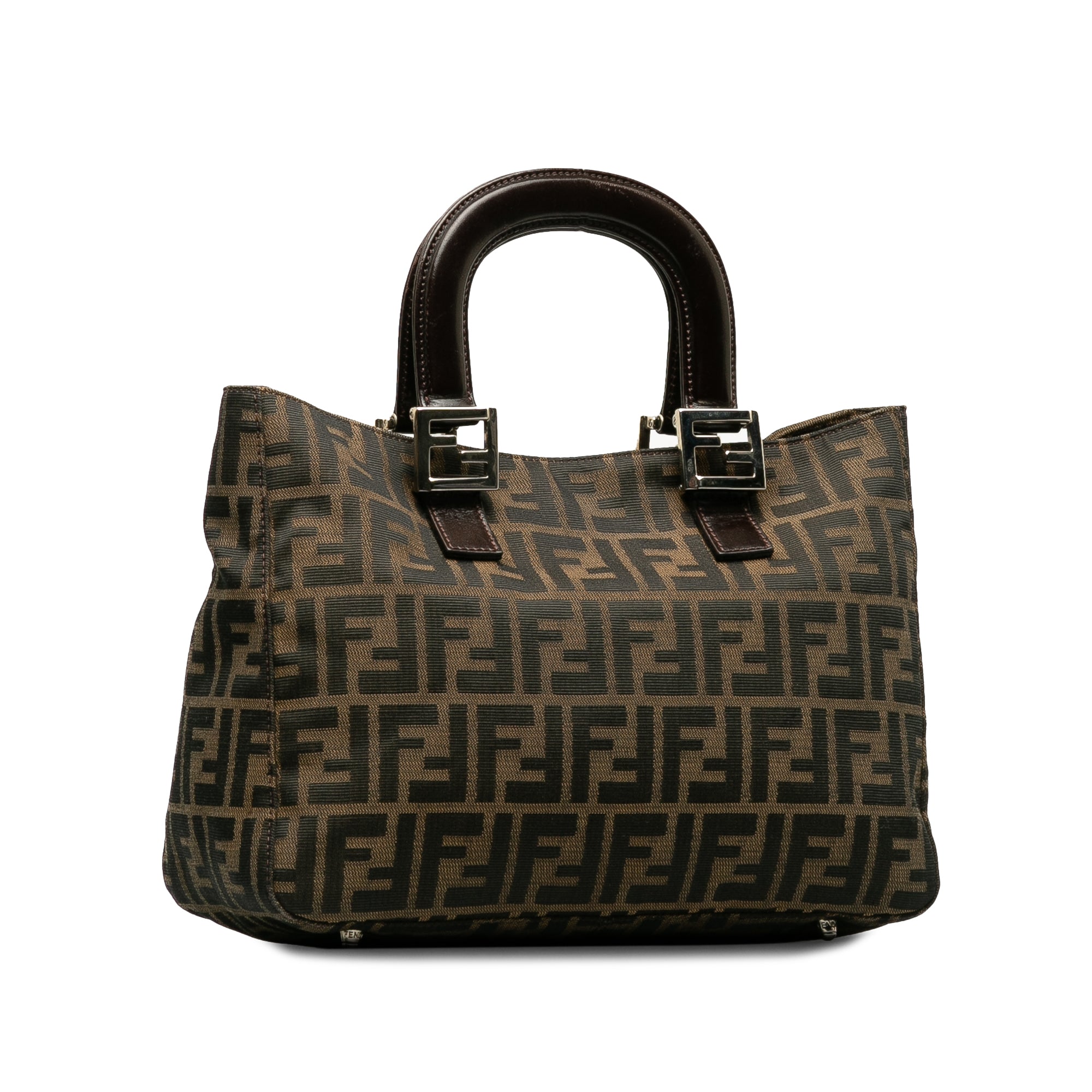 Brown Fendi Small Zucca Canvas Twins Tote