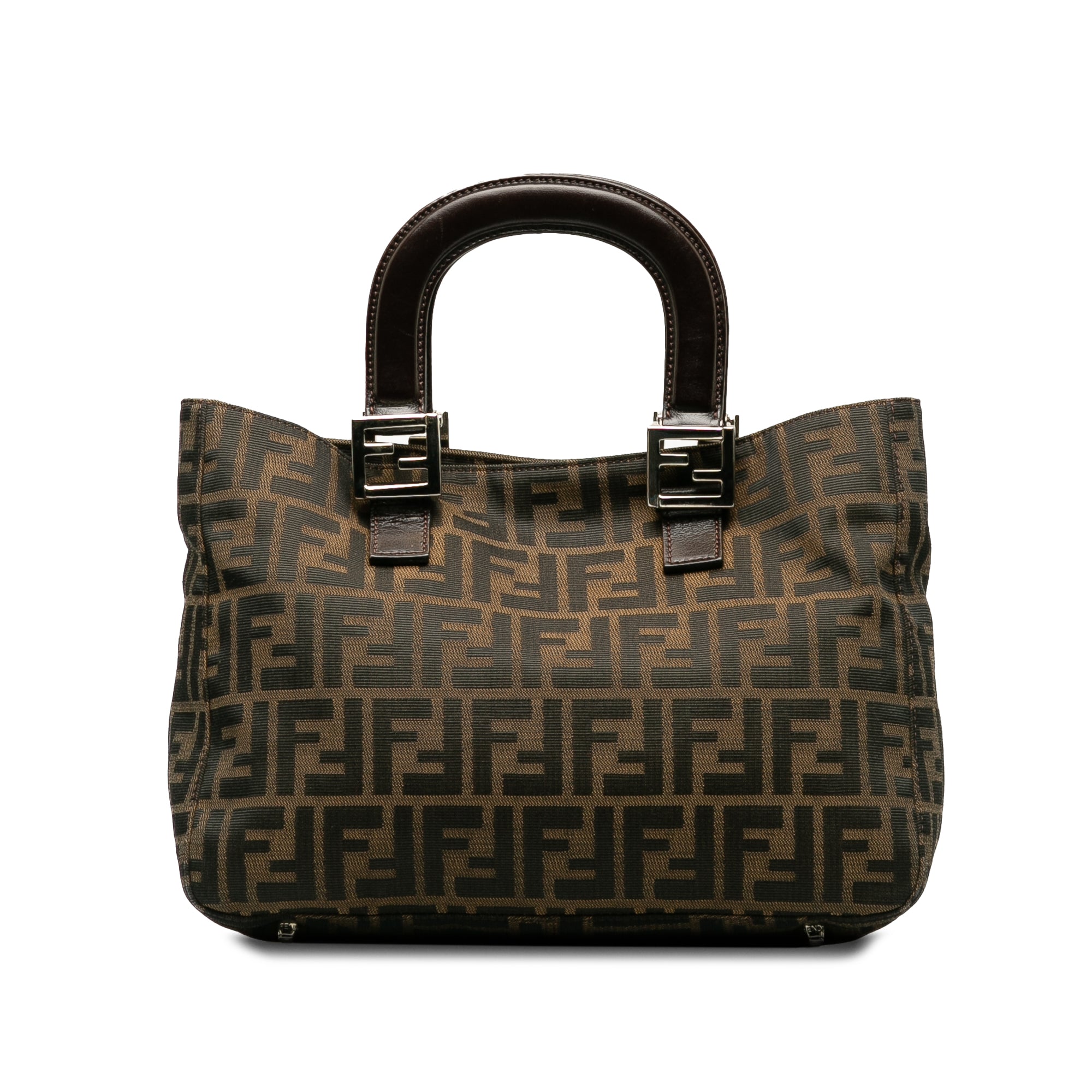 Brown Fendi Small Zucca Canvas Twins Tote