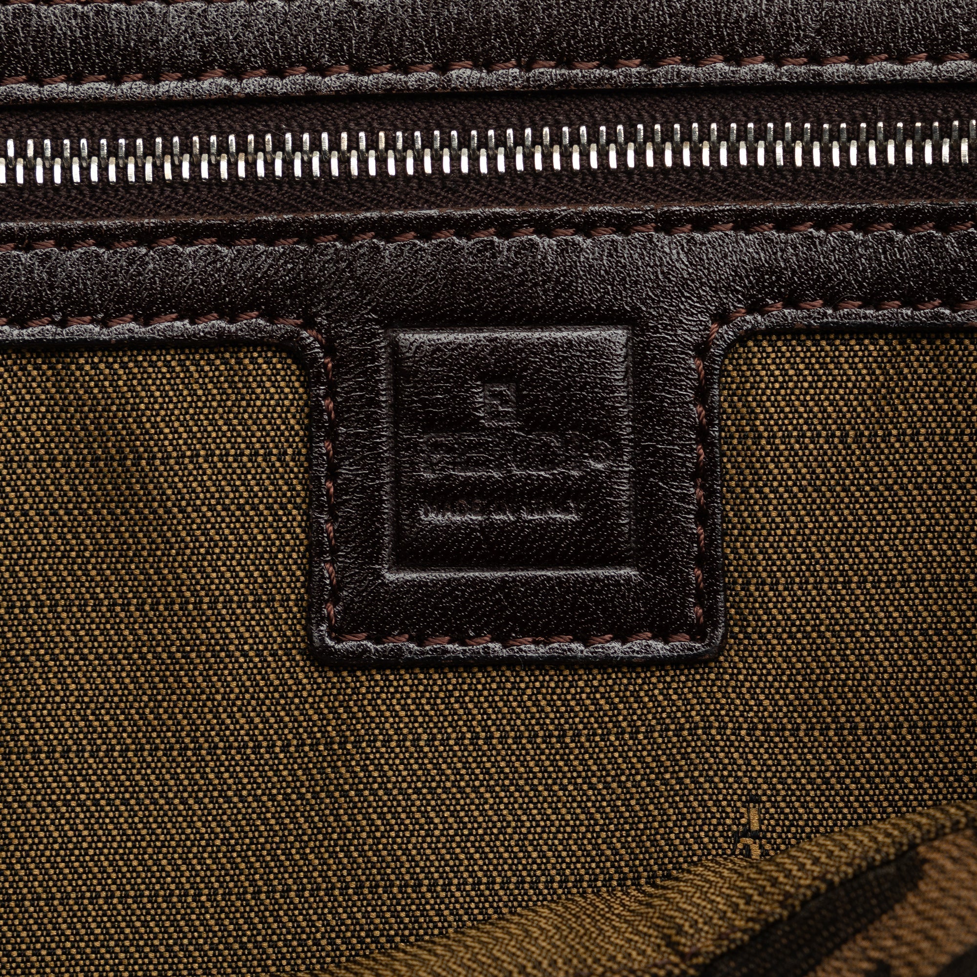 Brown Fendi Small Zucca Canvas Twins Tote