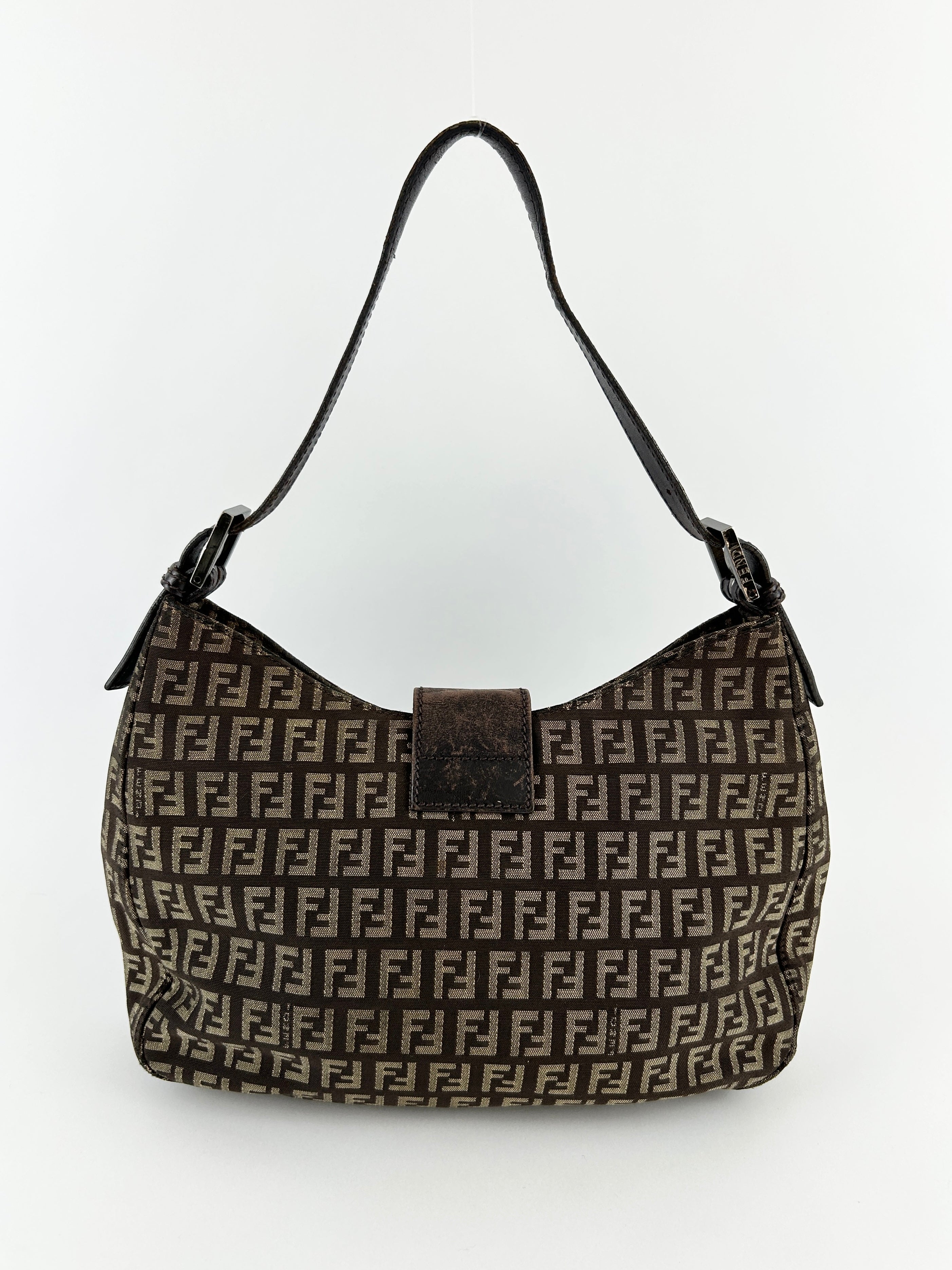 Vintage Fendi Zucca Shoulder Bag