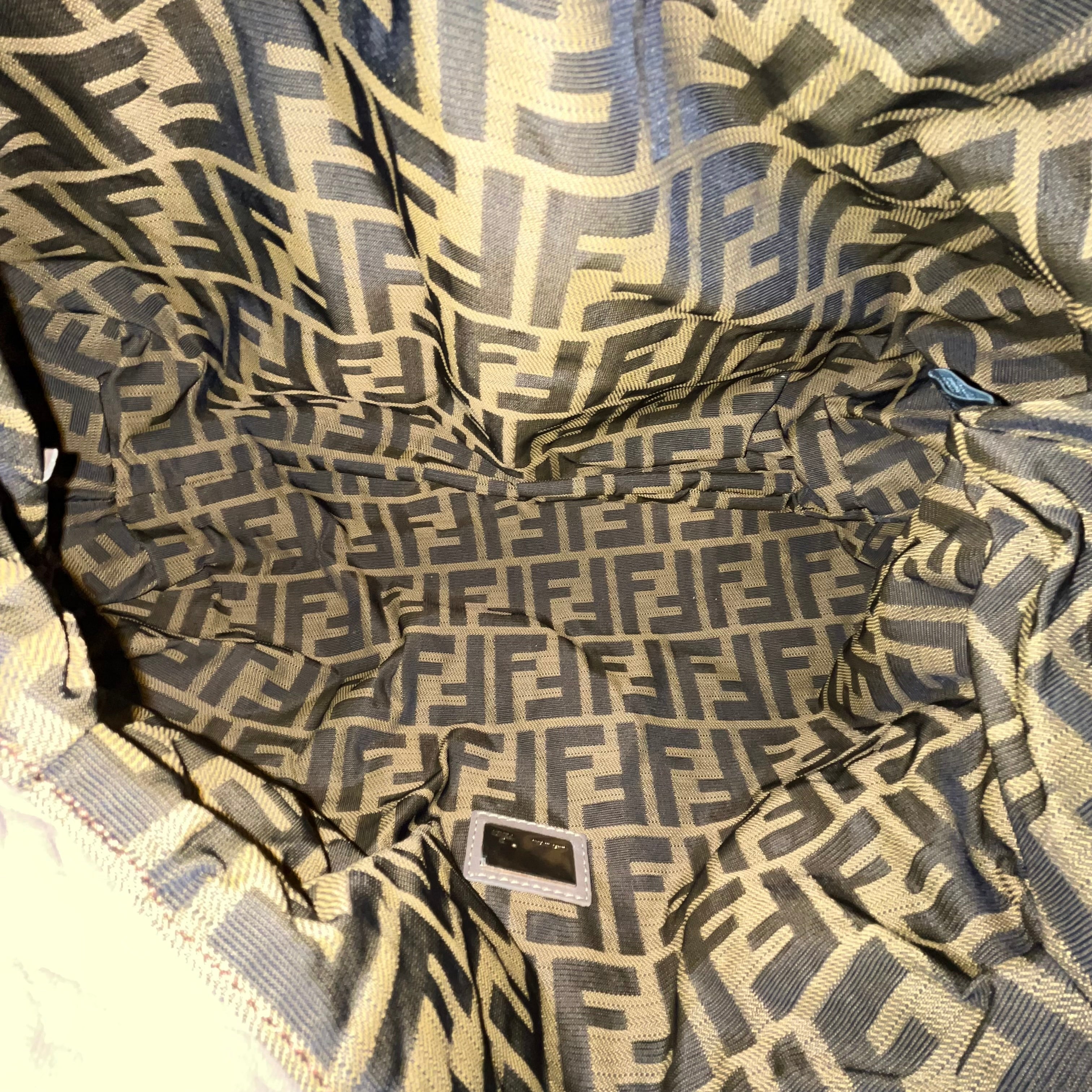 FENDI Spy Taupe Leather Shoulder Bag