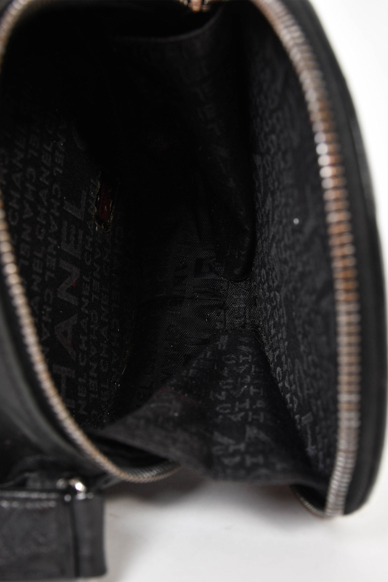 Chanel™ 2003/2004 Black Leather Round CC Shoulder Bag