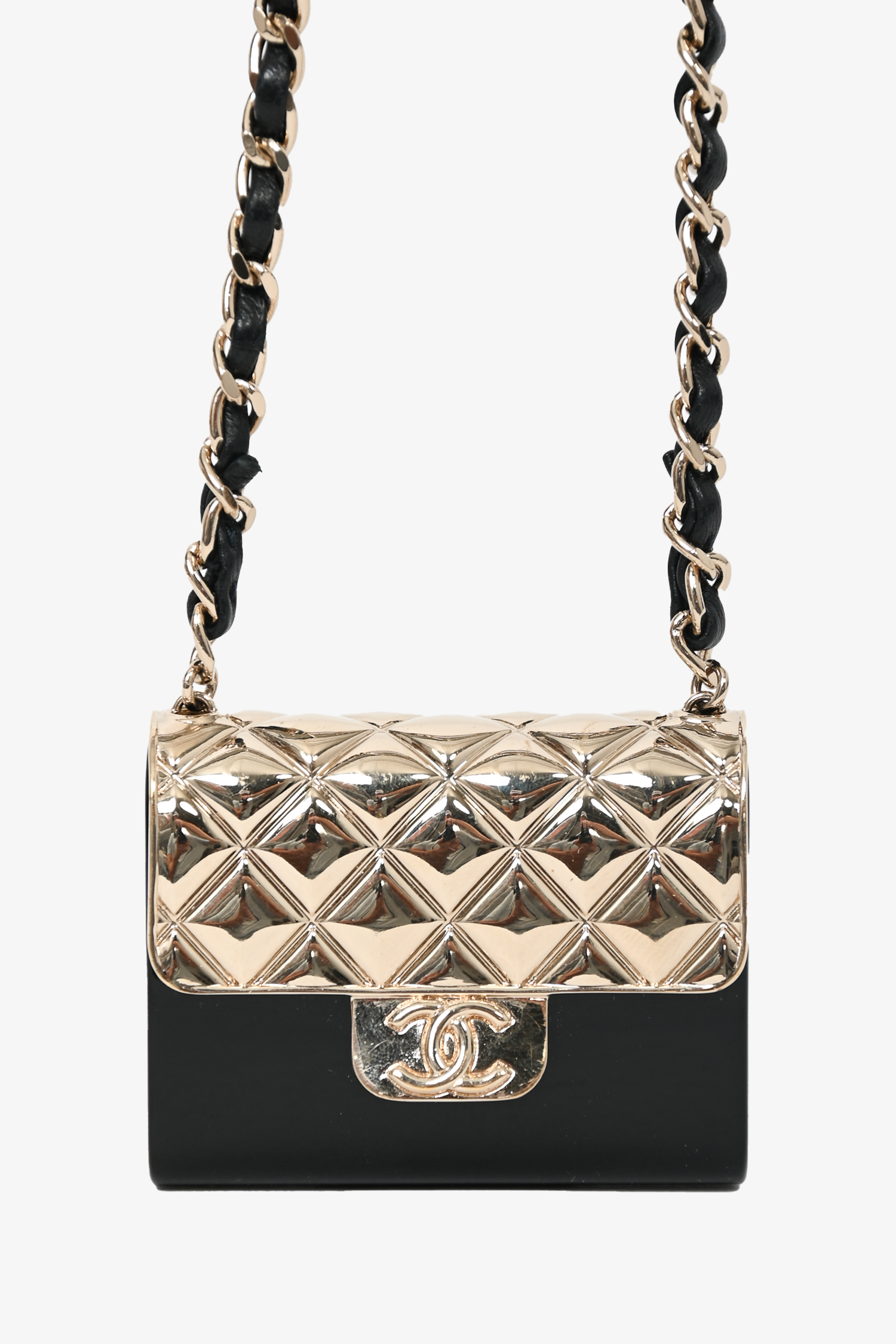 Chanel™ Black/Gold Mini Purse Necklace