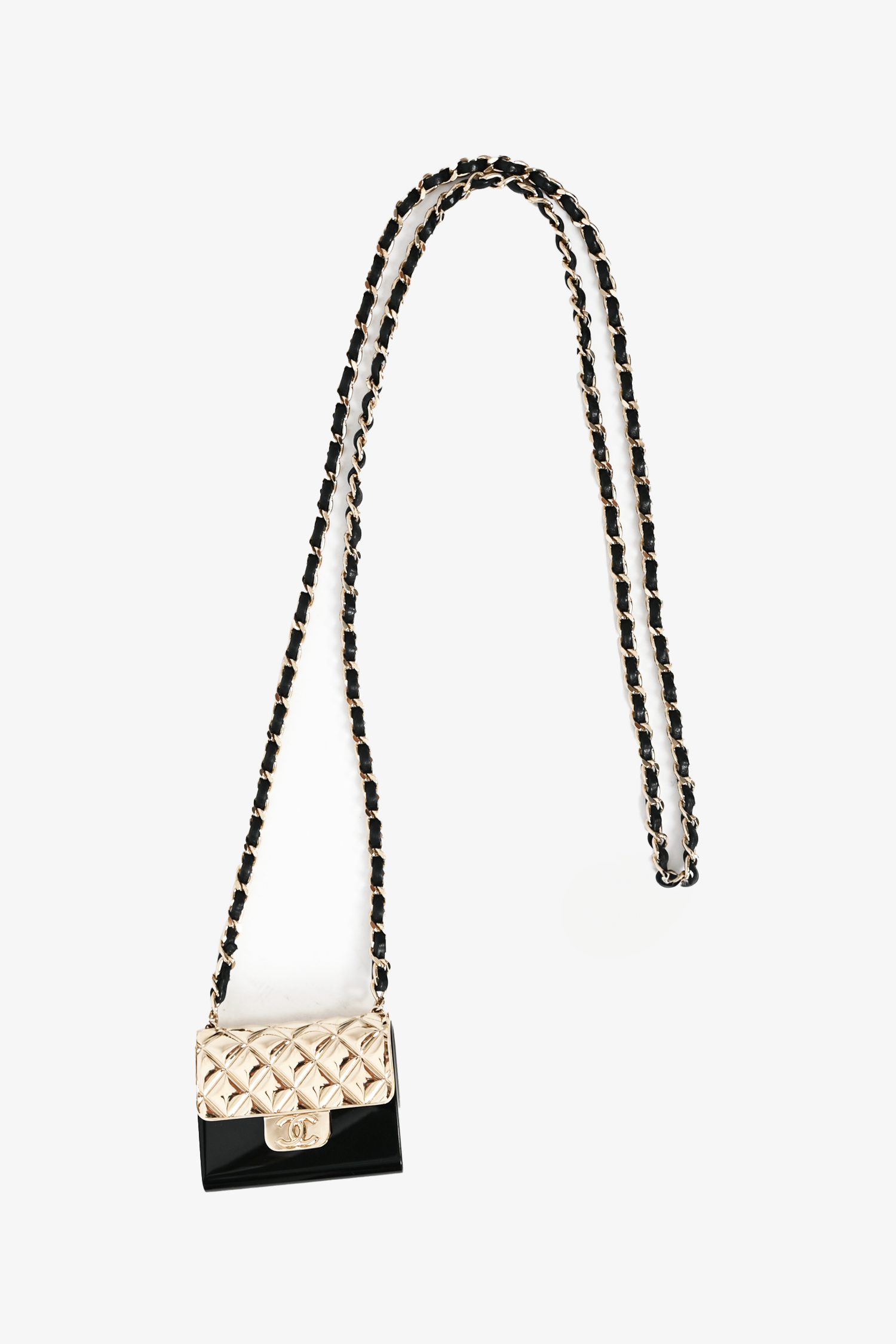 Chanel™ Black/Gold Mini Purse Necklace