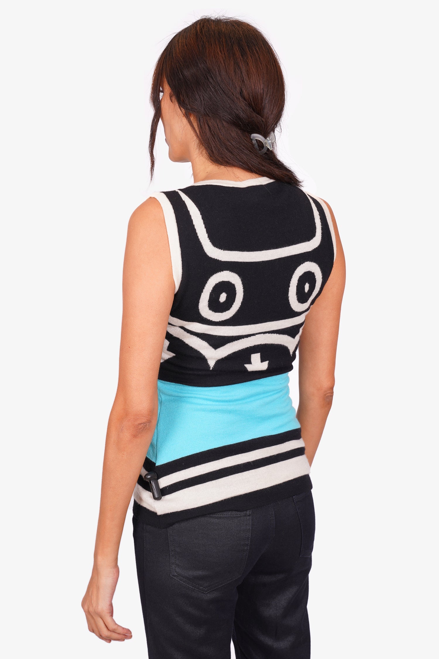 Chanel™ Multicolour Cashmere Sleeveless Top Size 42