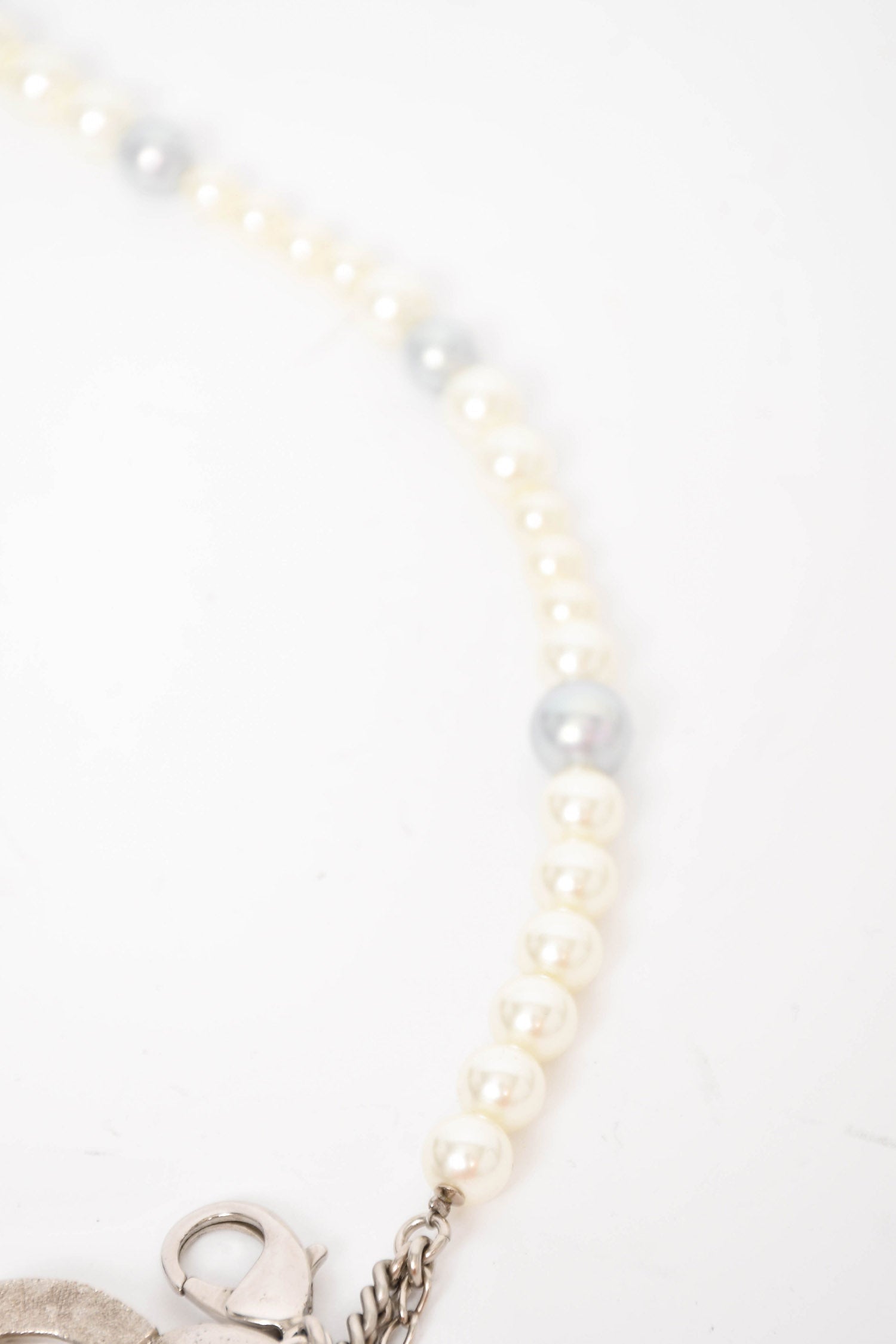 Chanel™ Silver/Pearl Multi-Chain Charm Belt