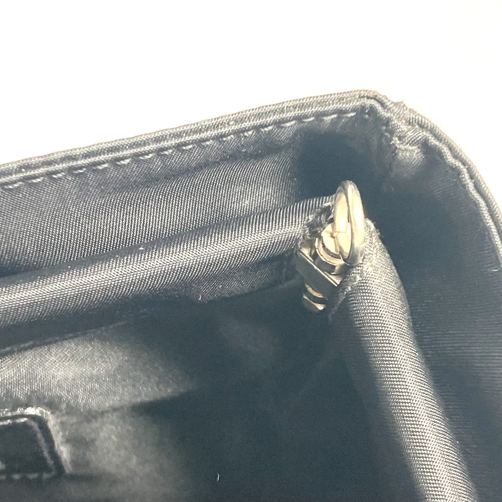 FENDI Shoulder Bag Leather / nylon black vintage FF logo Women Used