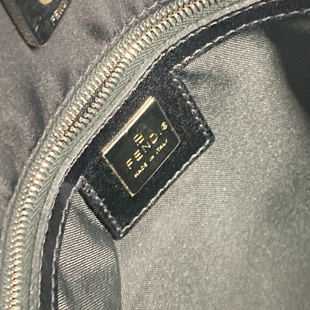 FENDI Shoulder Bag Nylon black vintage FF logo Women Used