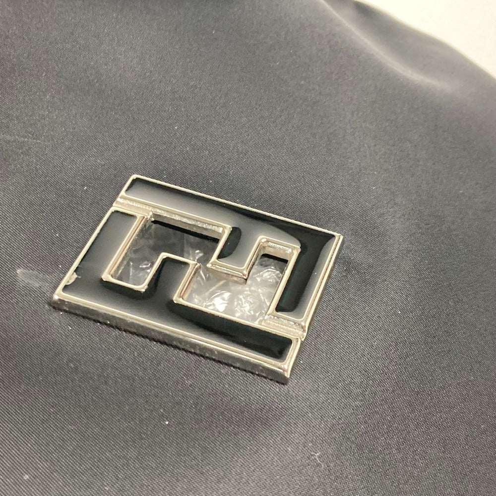 FENDI Shoulder Bag Nylon black vintage FF logo Women Used