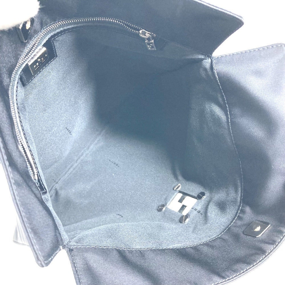 FENDI Shoulder Bag Nylon black vintage FF logo Women Used