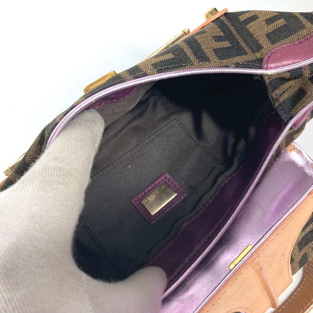 FENDI Handbag Canvas / leather Brown vintage Zucca logo Women Used