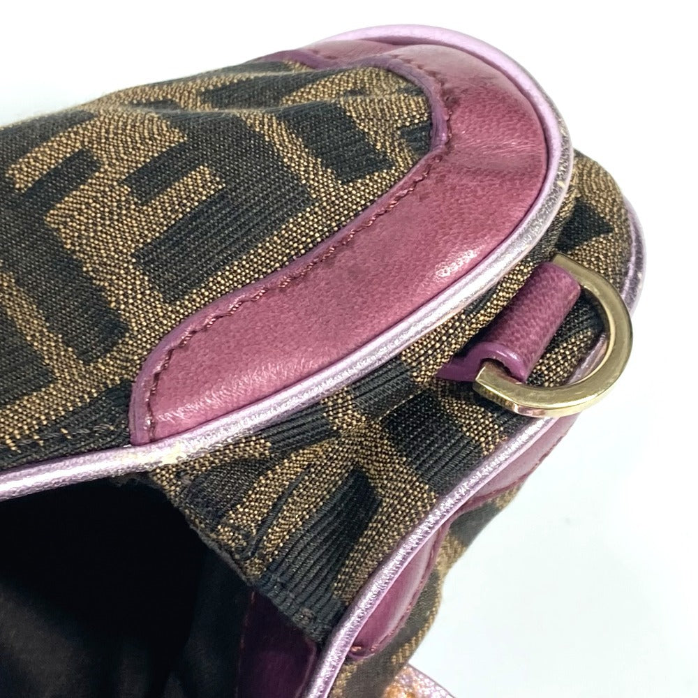 FENDI Handbag Canvas / leather Brown vintage Zucca logo Women Used
