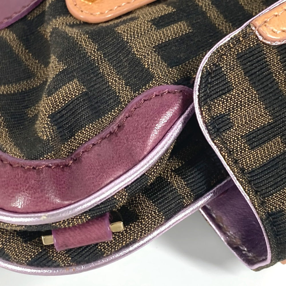 FENDI Handbag Canvas / leather Brown vintage Zucca logo Women Used