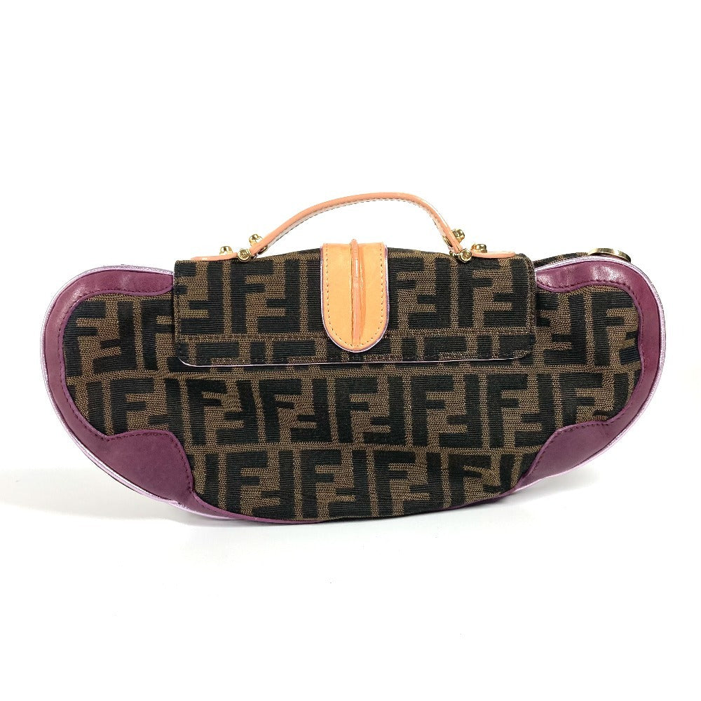 FENDI Handbag Canvas / leather Brown vintage Zucca logo Women Used
